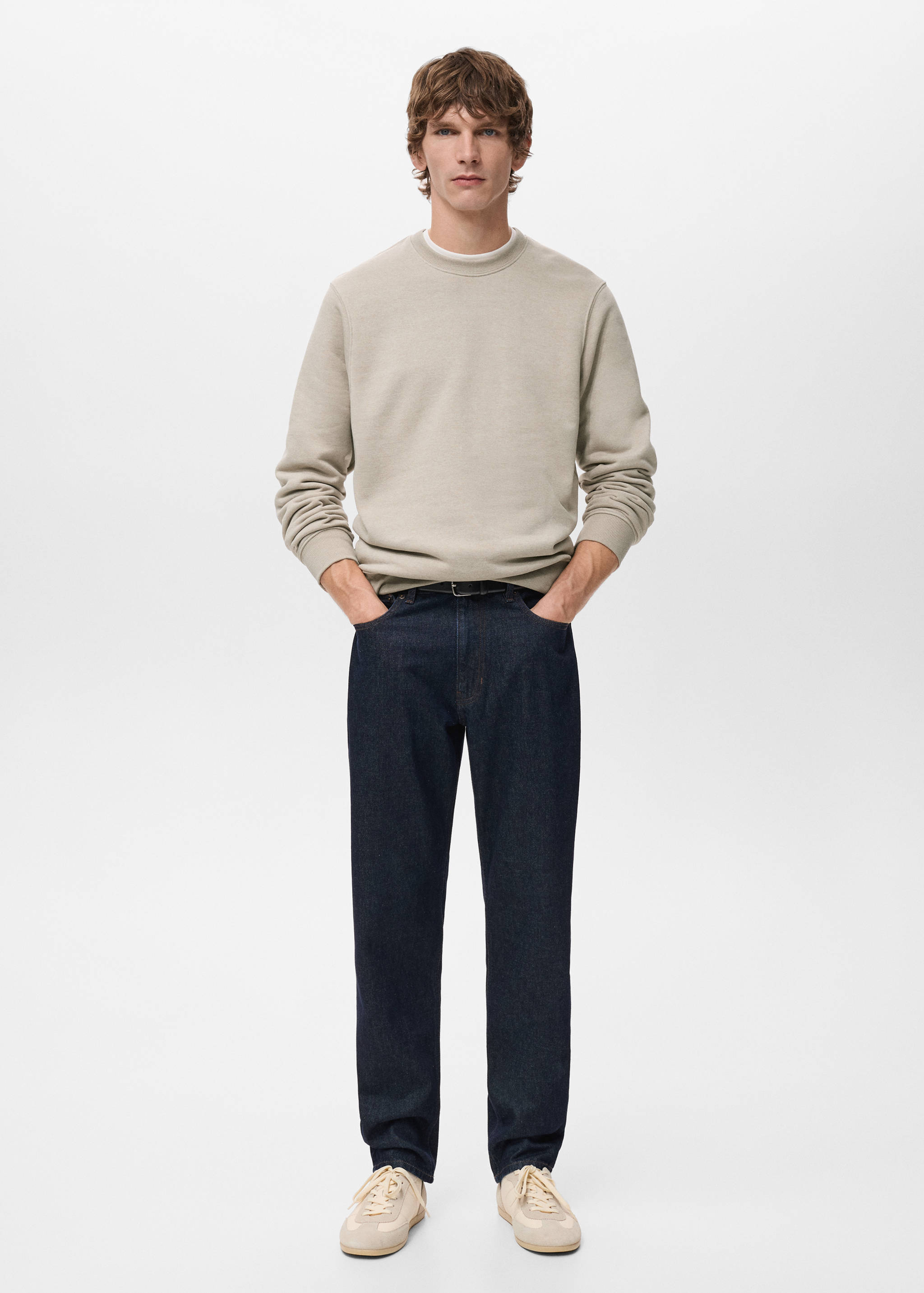 Cotton sweatshirt with soft-touch lining - General plane