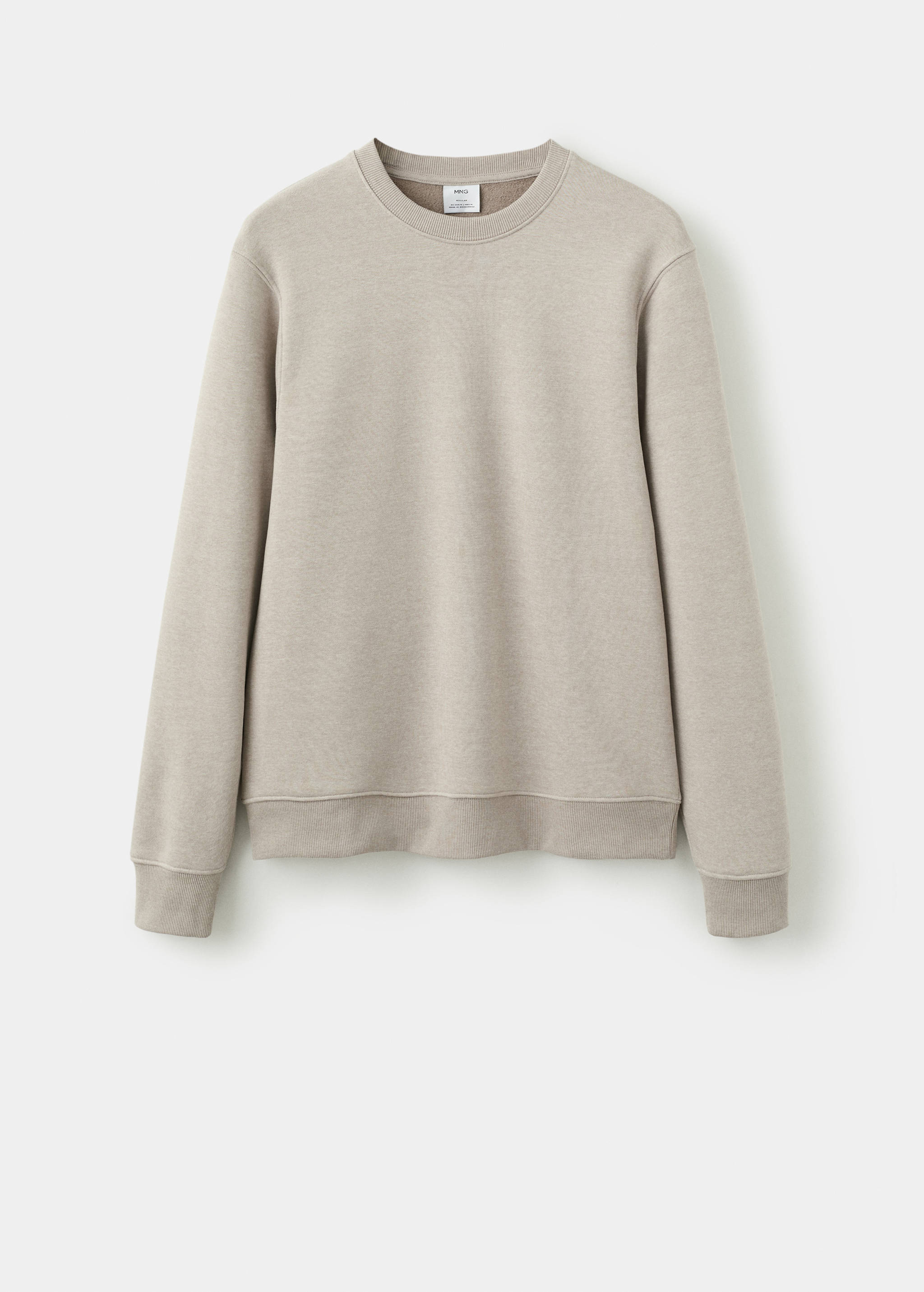 Cotton sweatshirt with soft-touch lining - Article without model