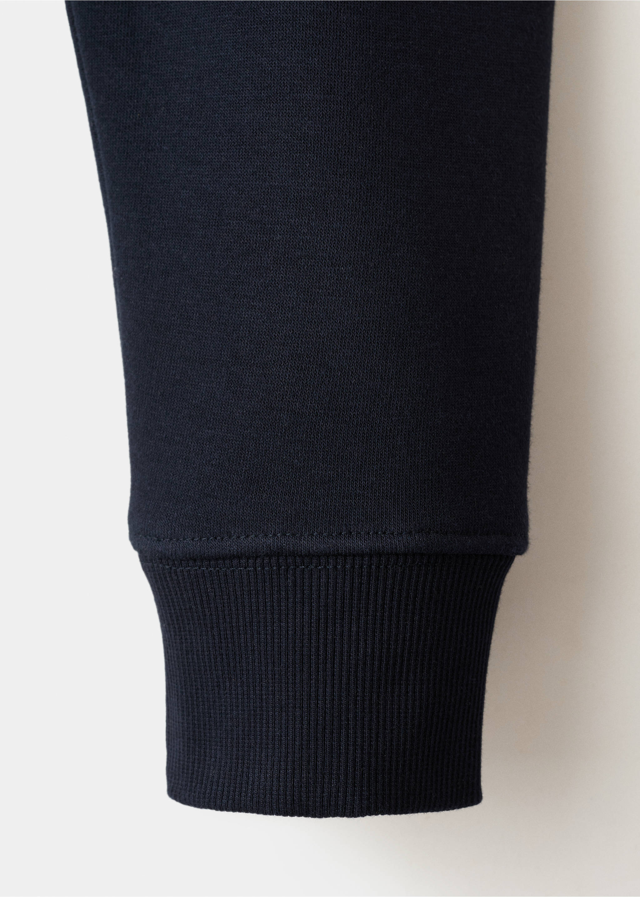 Cotton sweatshirt with soft-touch lining - Details of the article 0, Navy. Ref: 27021266-00.