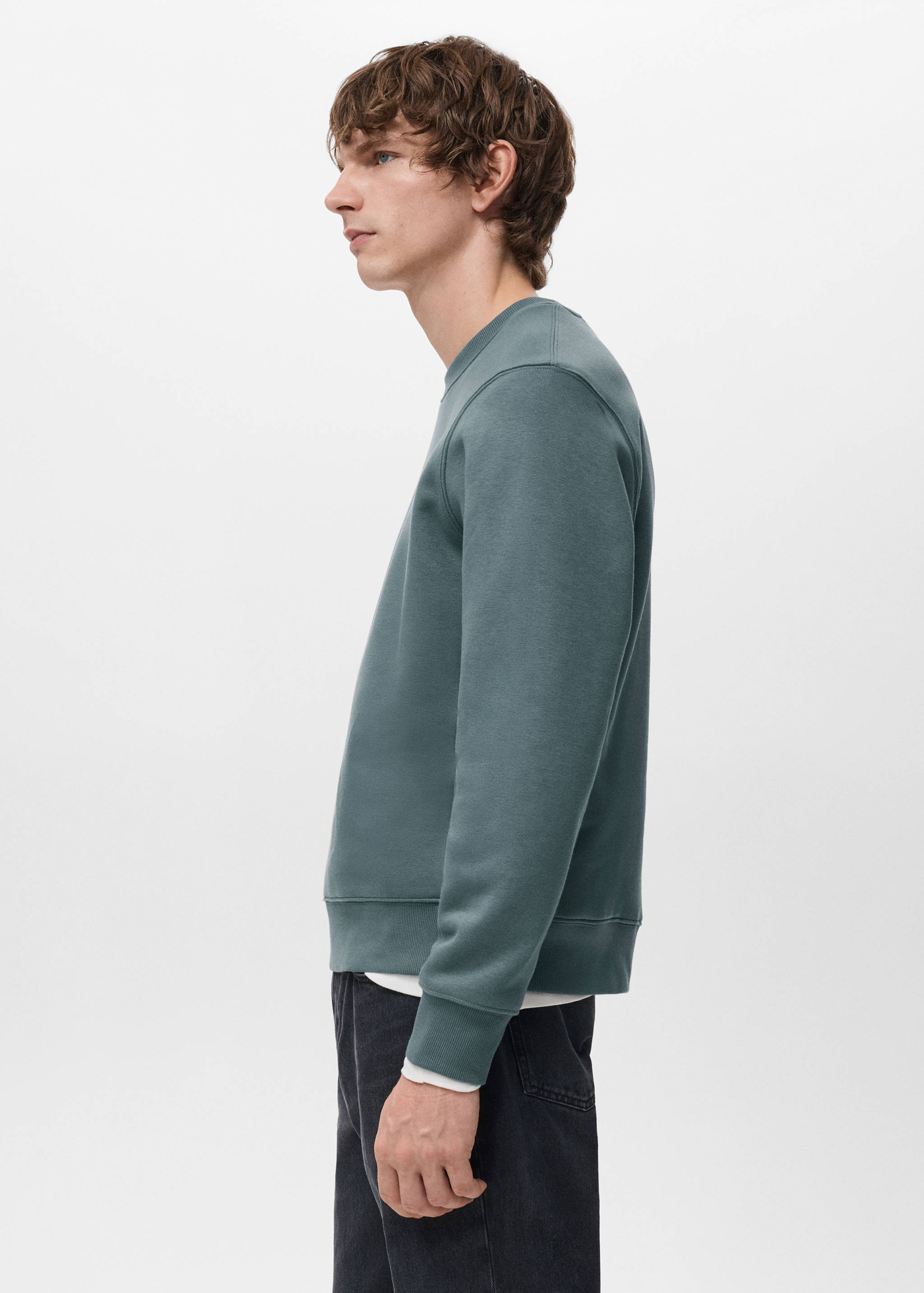 Cotton sweatshirt with soft-touch lining - Details of the article 2