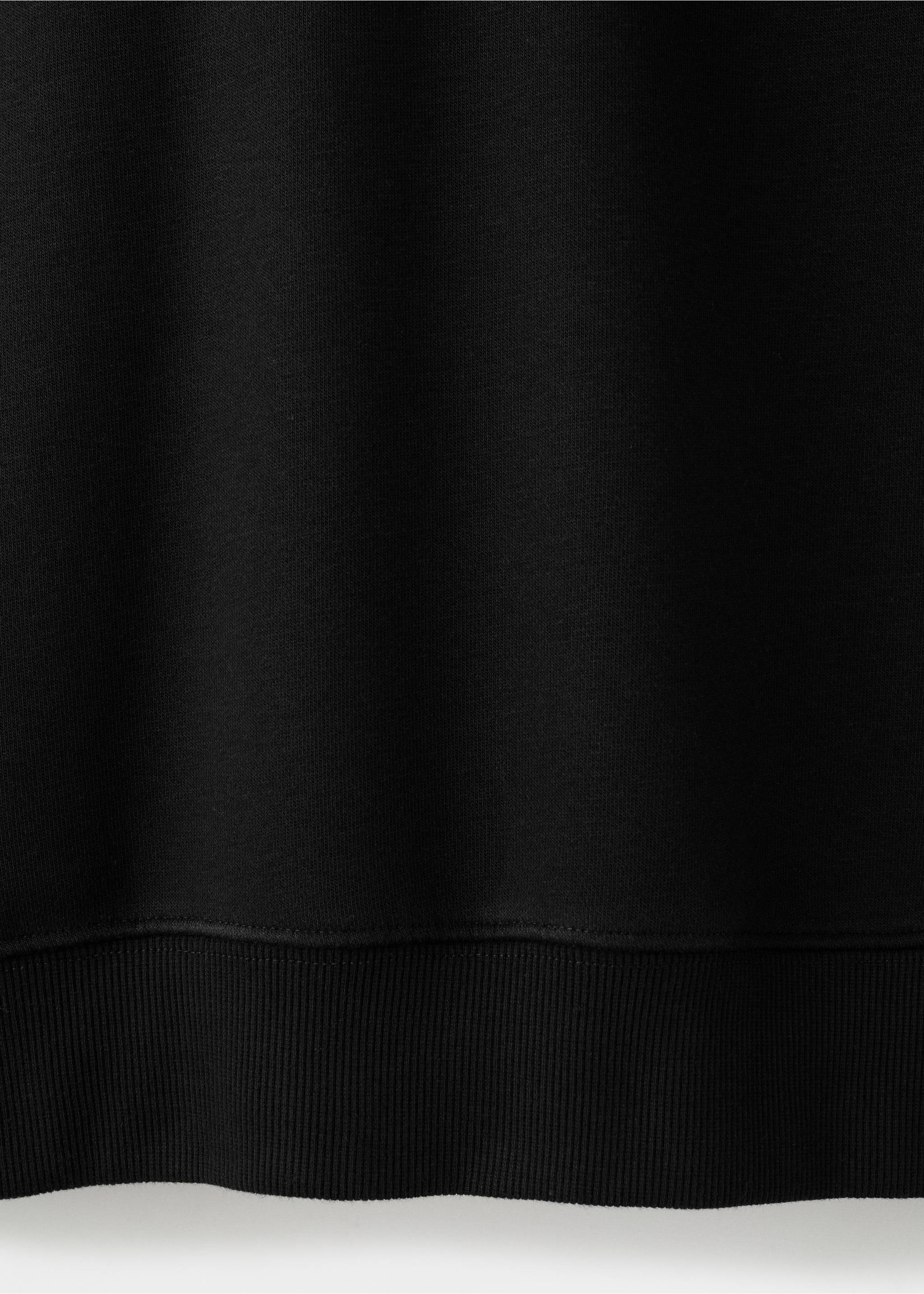 Cotton sweatshirt with soft-touch interior - Details of the article 0, Black. Ref: 27021266-00.
