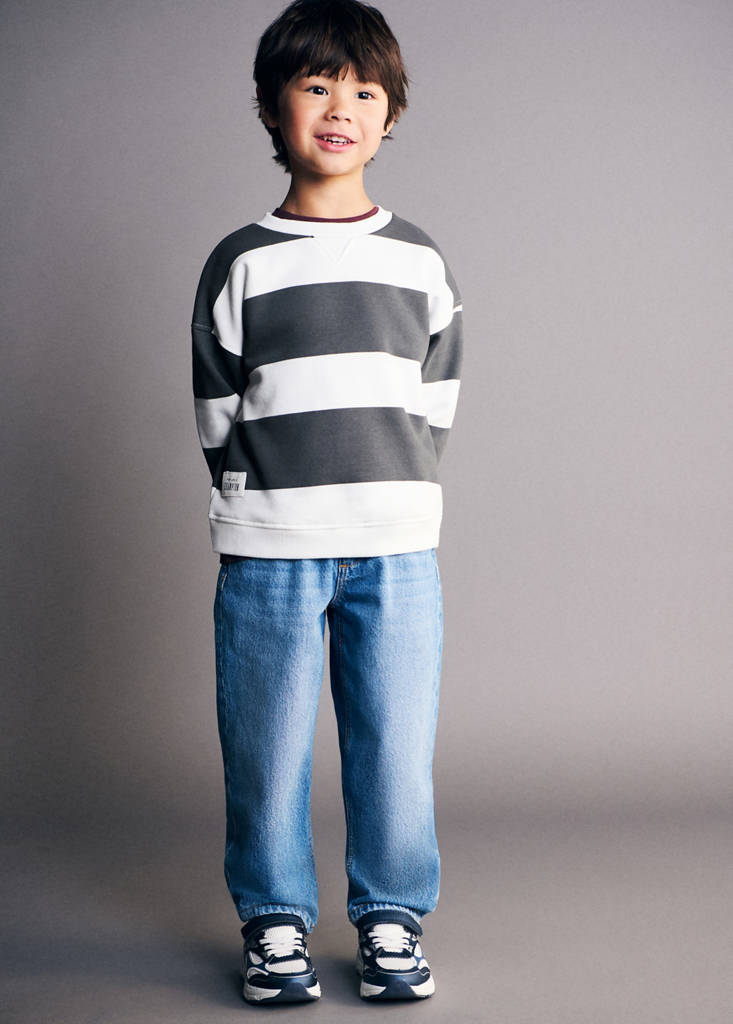 Striped sweatshirt — Charcoal