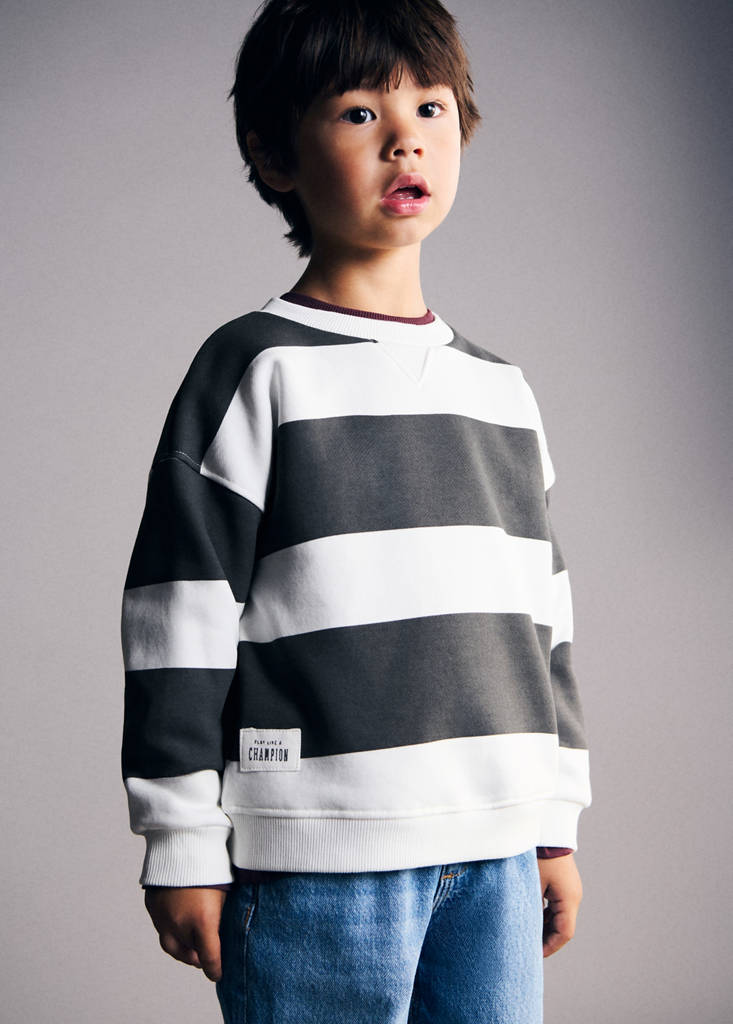 Striped sweatshirt — Charcoal