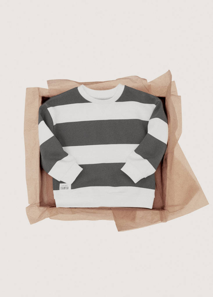 Striped sweatshirt — Charcoal