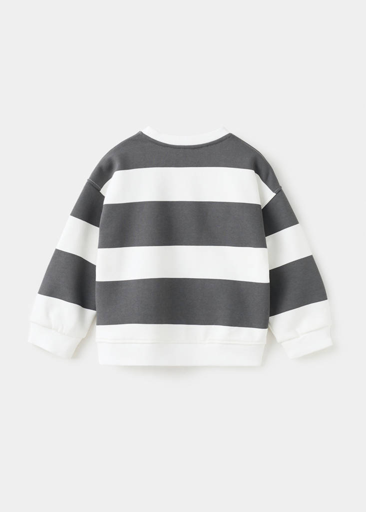 Striped sweatshirt — Charcoal