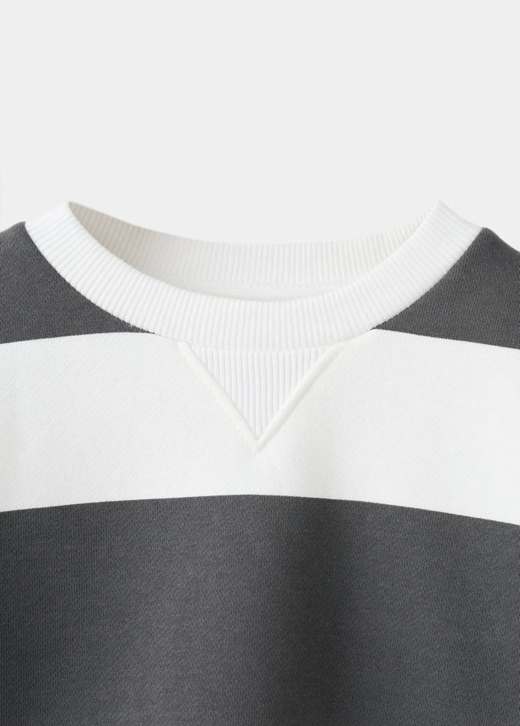 Striped sweatshirt — Charcoal