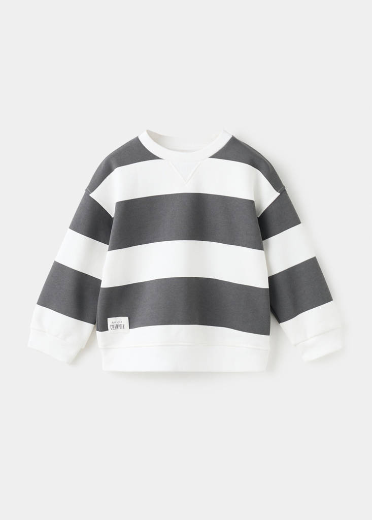 Striped sweatshirt — Charcoal