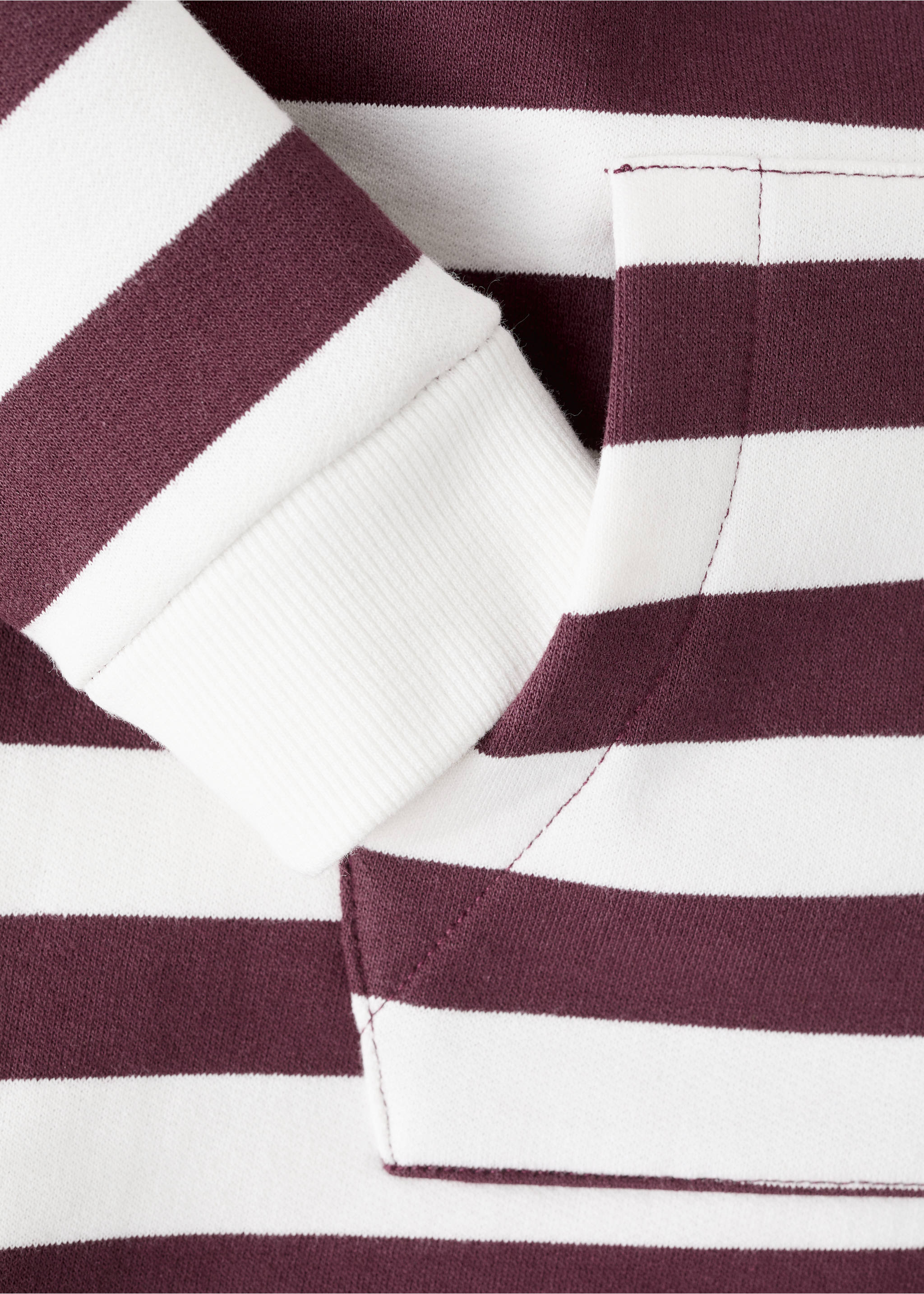 Sudadera rayas capucha - Detalle del artículo 8, Vino. Ref: 27021268-00.