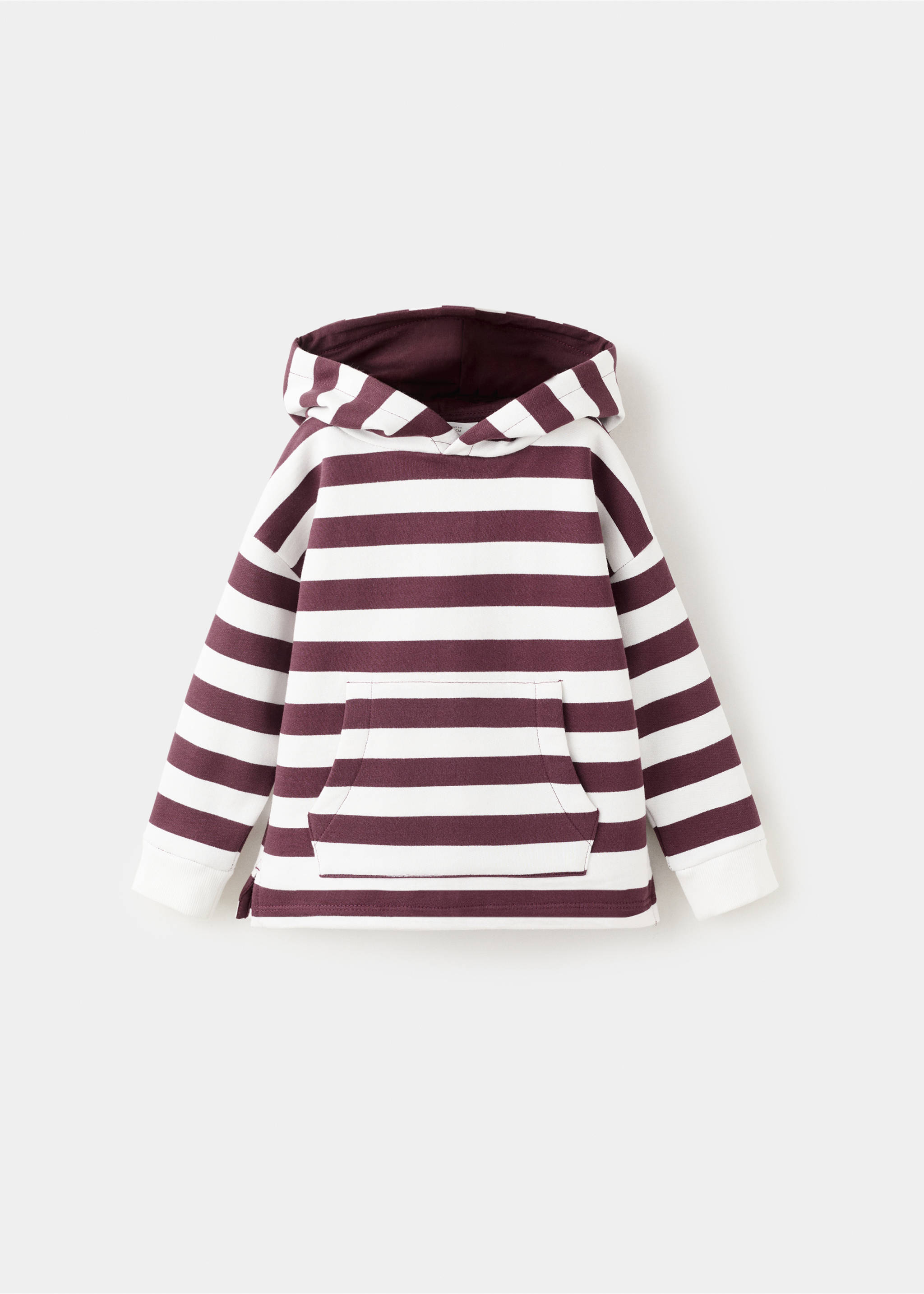 Sudadera rayas capucha - Artículo sin modelo, Vino. Ref: 27021268-00.