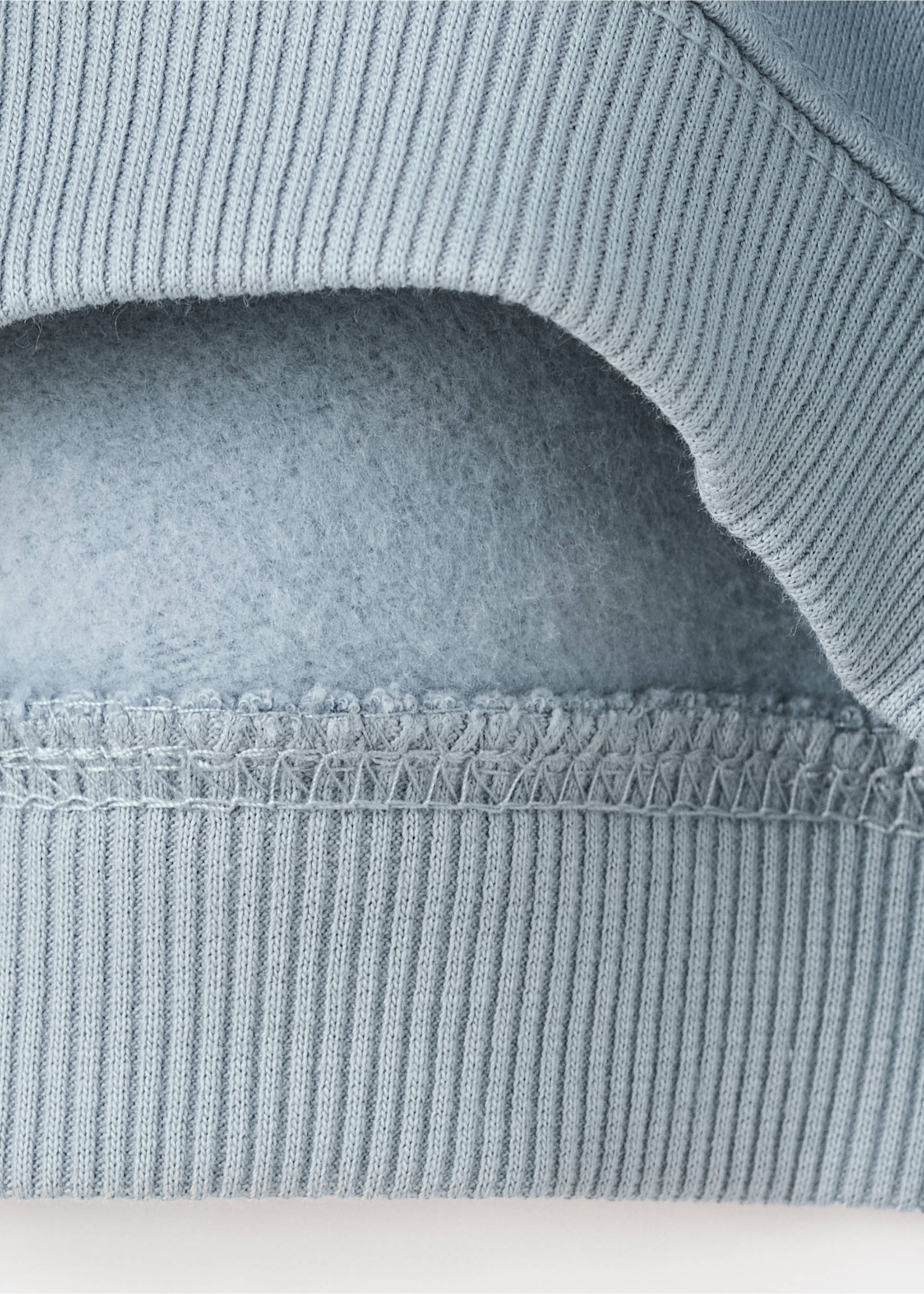 Sudadera estampada capucha - Detalle del artículo 8, Azul celeste. Ref: 27021270-00.