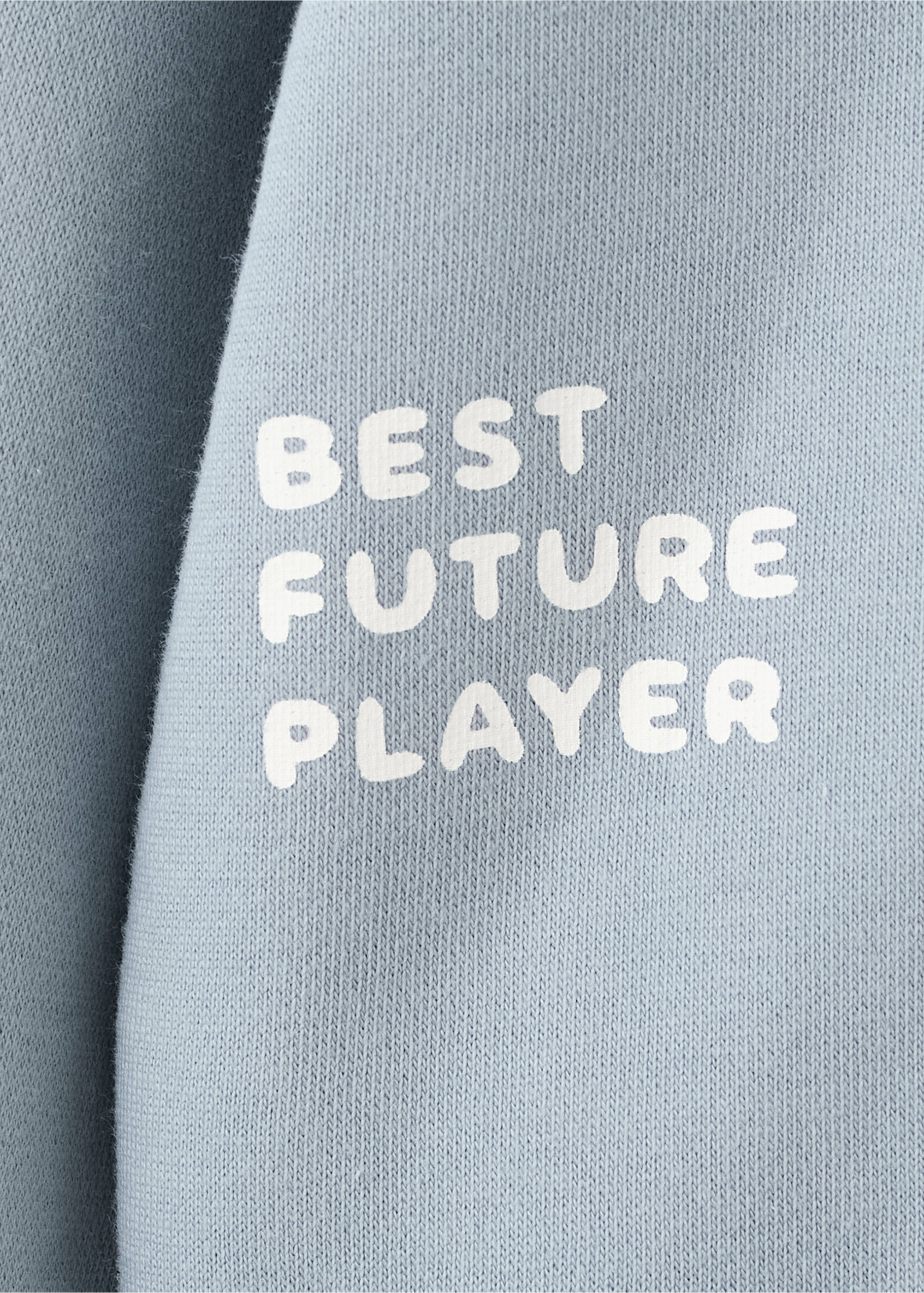 Sudadera estampada capucha - Detalle del artículo 0, Azul celeste. Ref: 27021270-00.