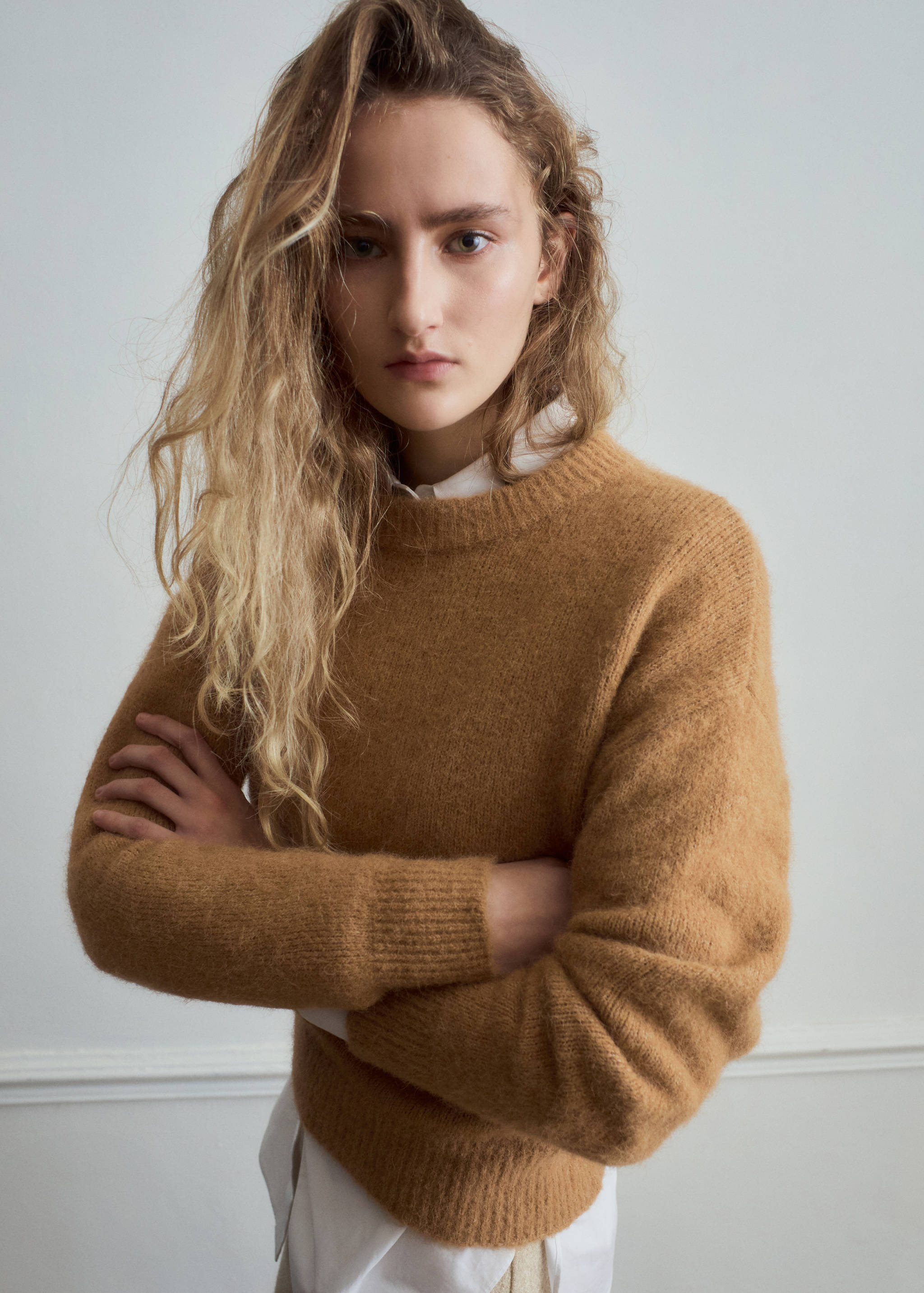 Alpaca-blend crew-neck sweater - Medium plane