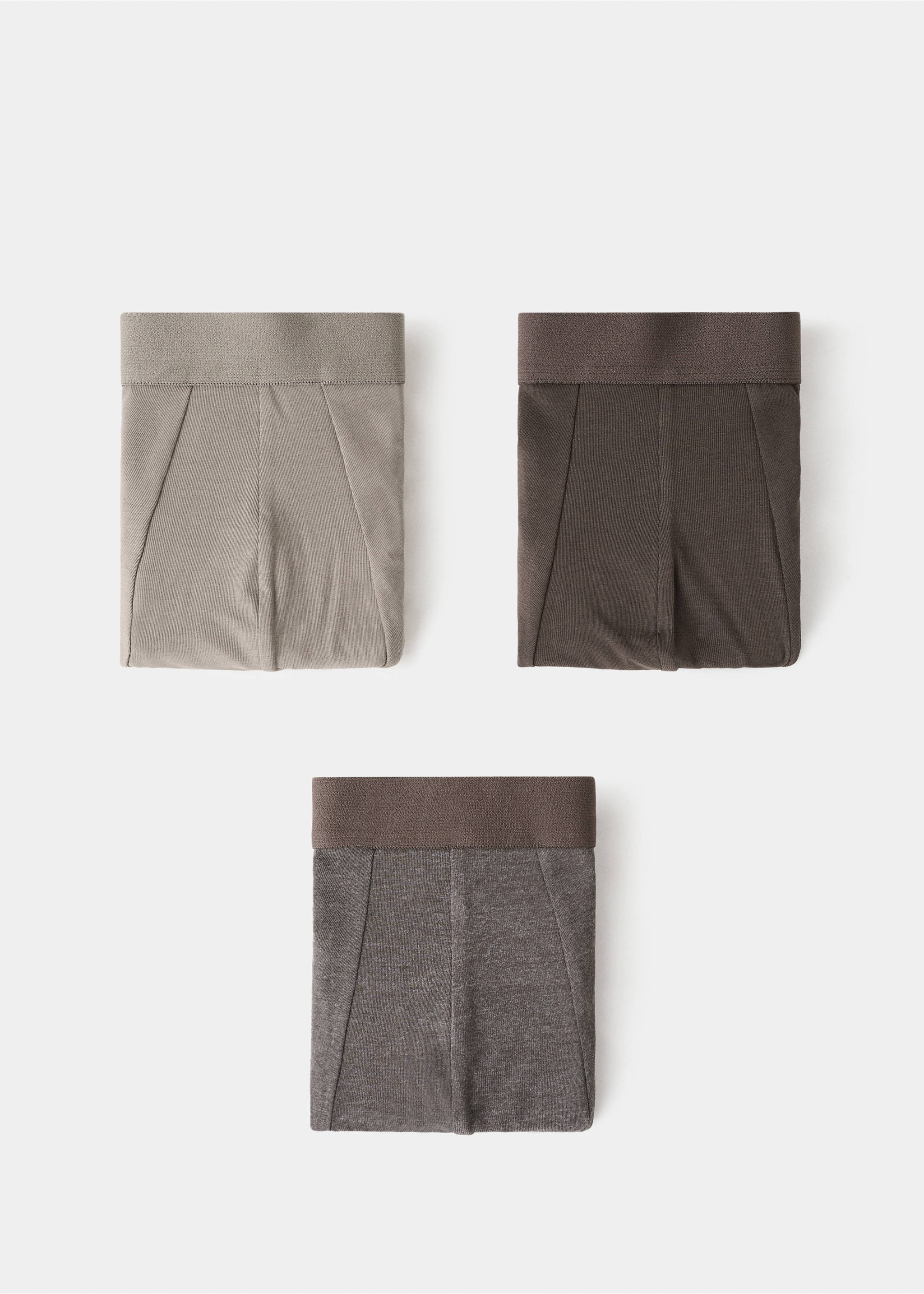 Pack 3 calzoncillos combinados - Artículo sin modelo, Marrón. Ref: 27021274-00.