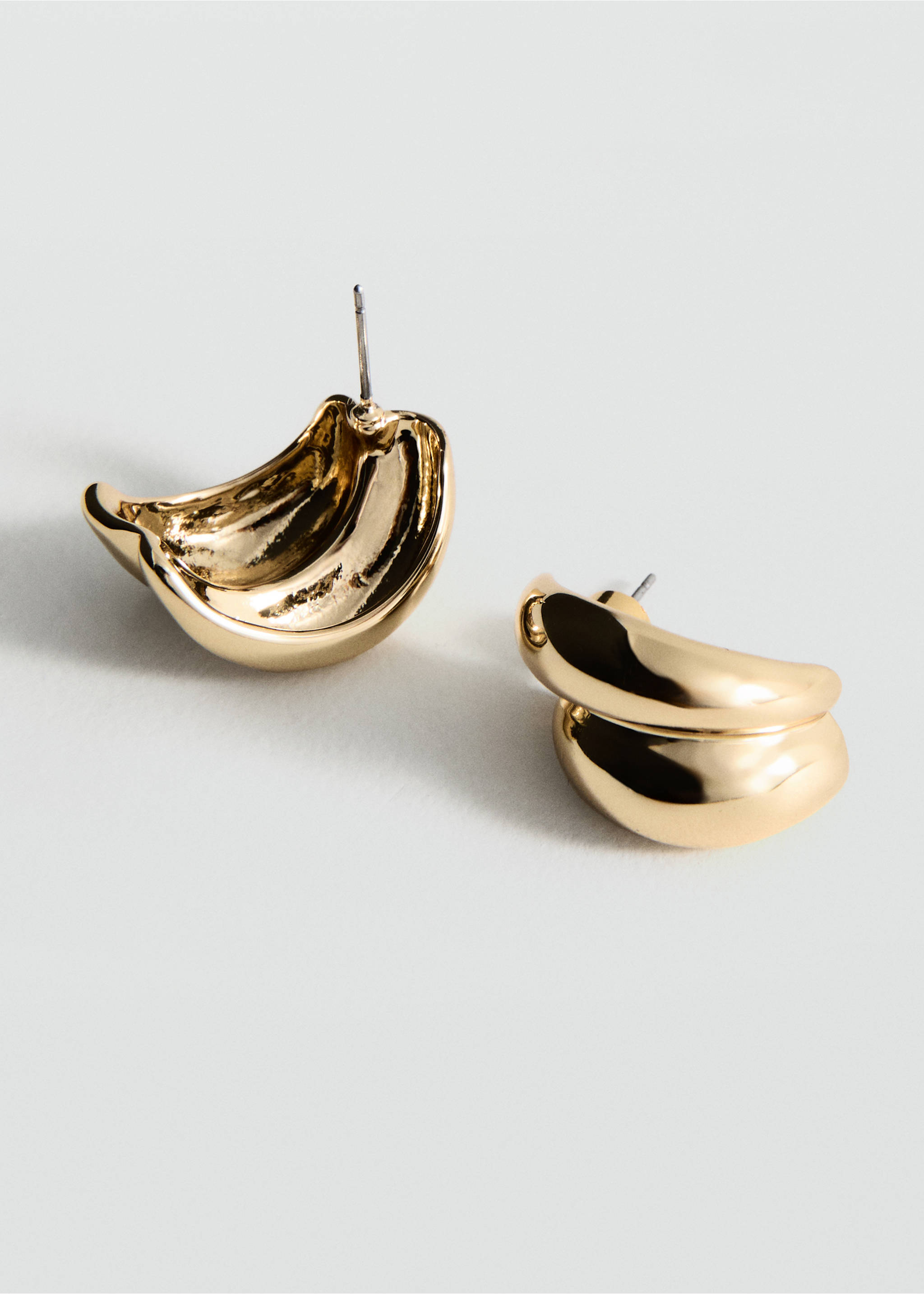 压花半环耳环 - null, 金黄色. Ref: 27021279-00.