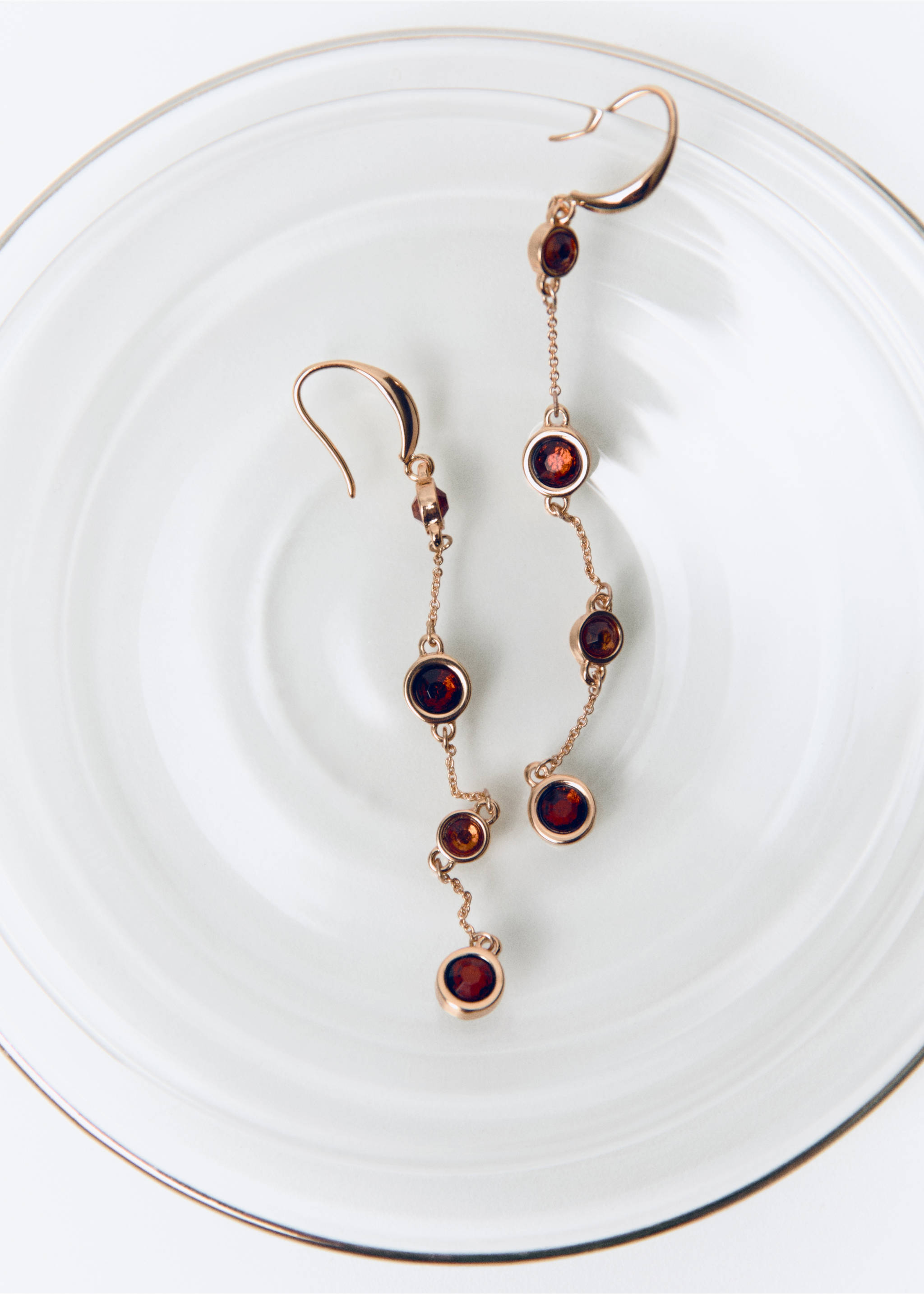 Thread sphere earrings - Details of the article 6, Gold. Ref: 27021285-00.