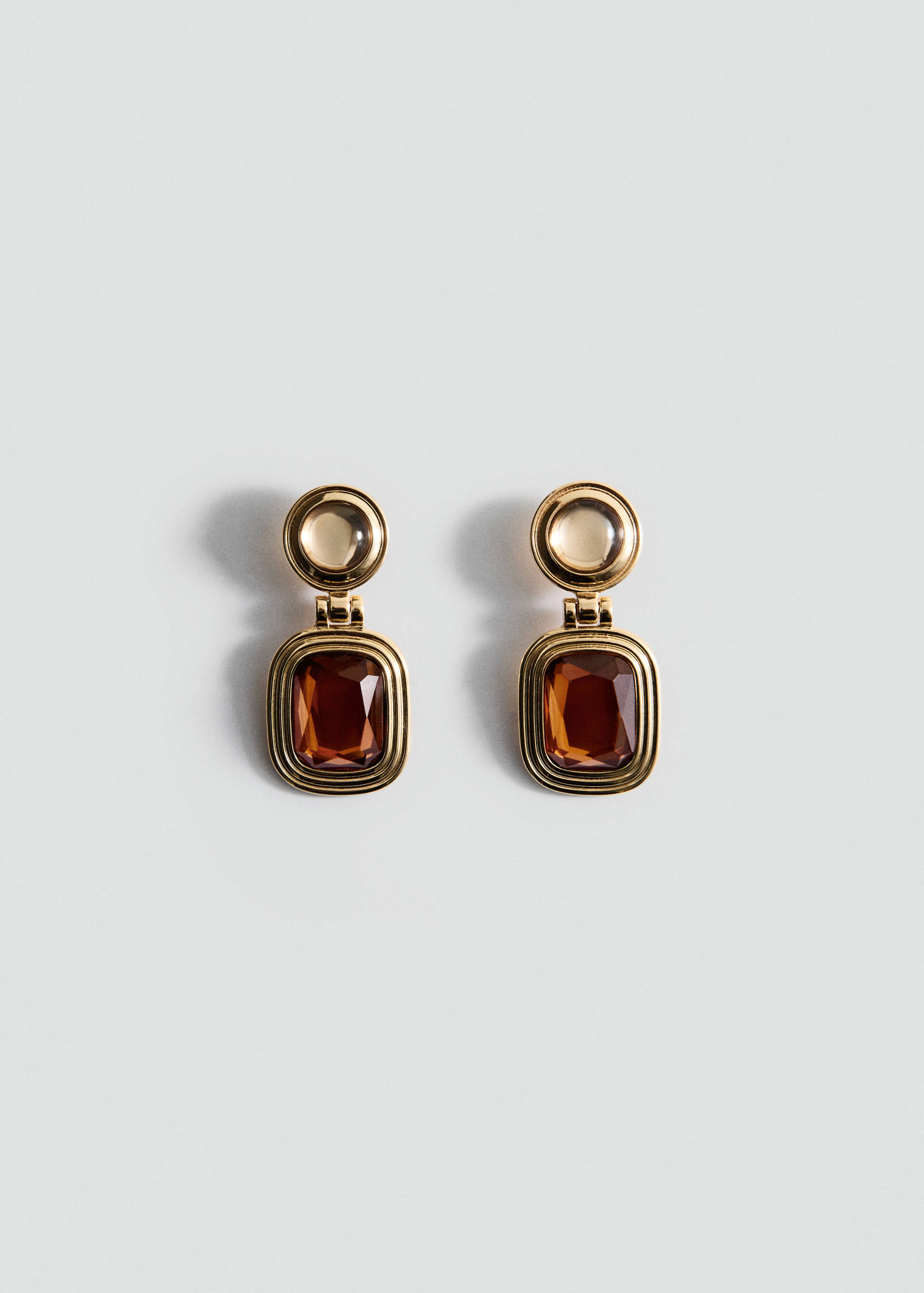 Combined resin hanging earrings - Article without model