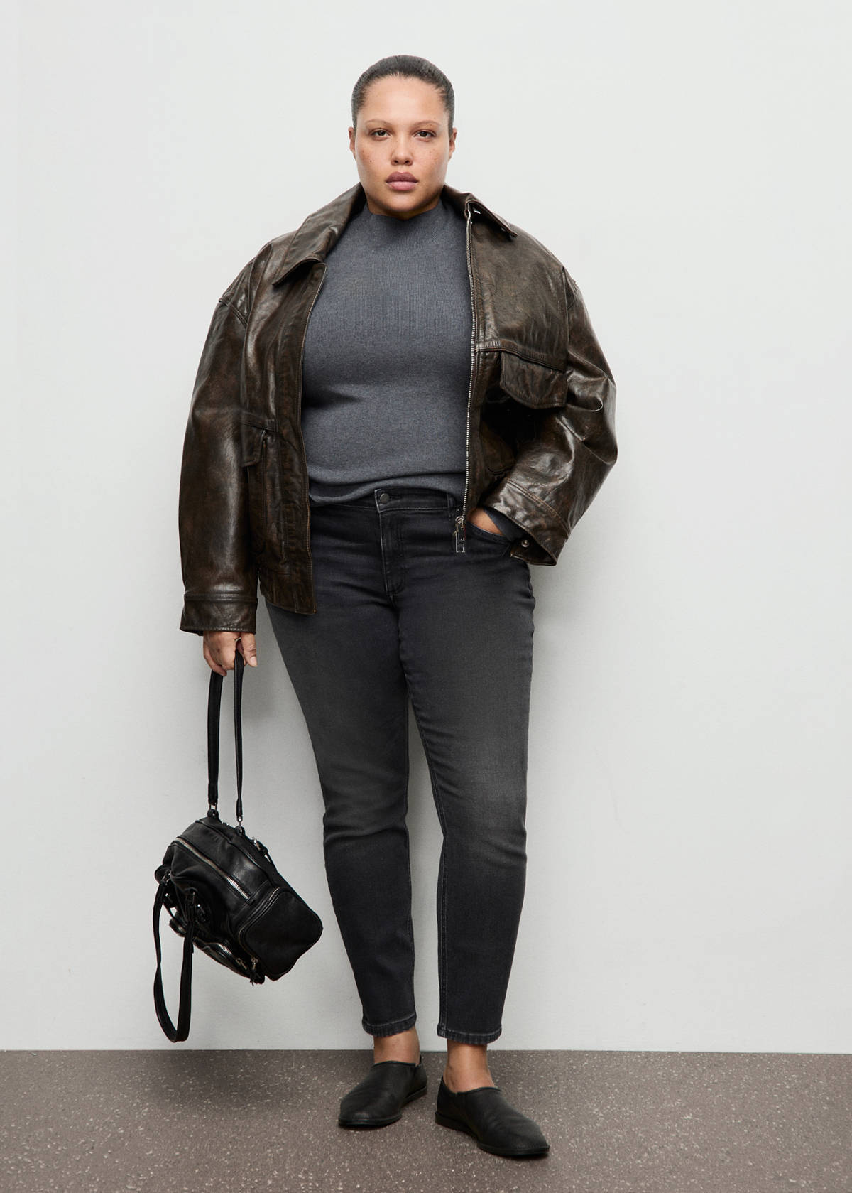 Mid-rise skinny jeans — Open Grey