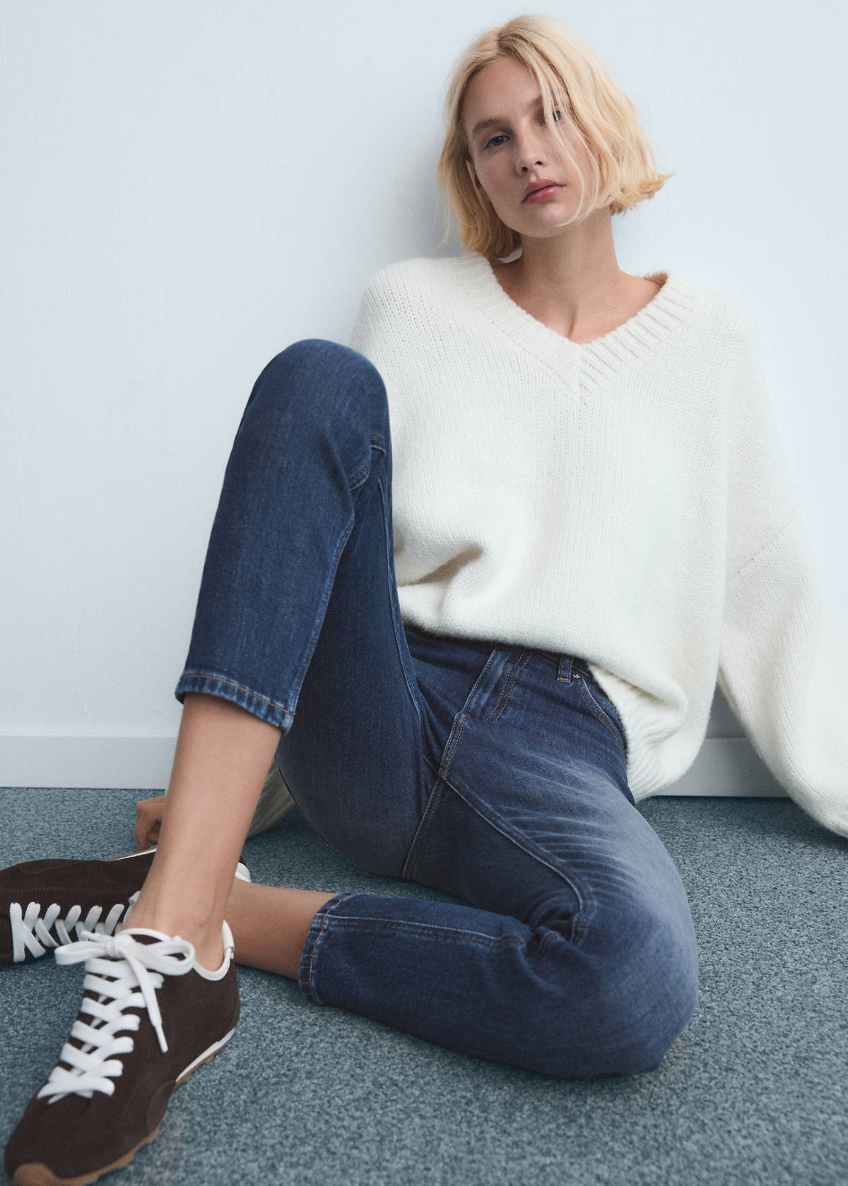 Mid-rise skinny jeans — Dark Blue