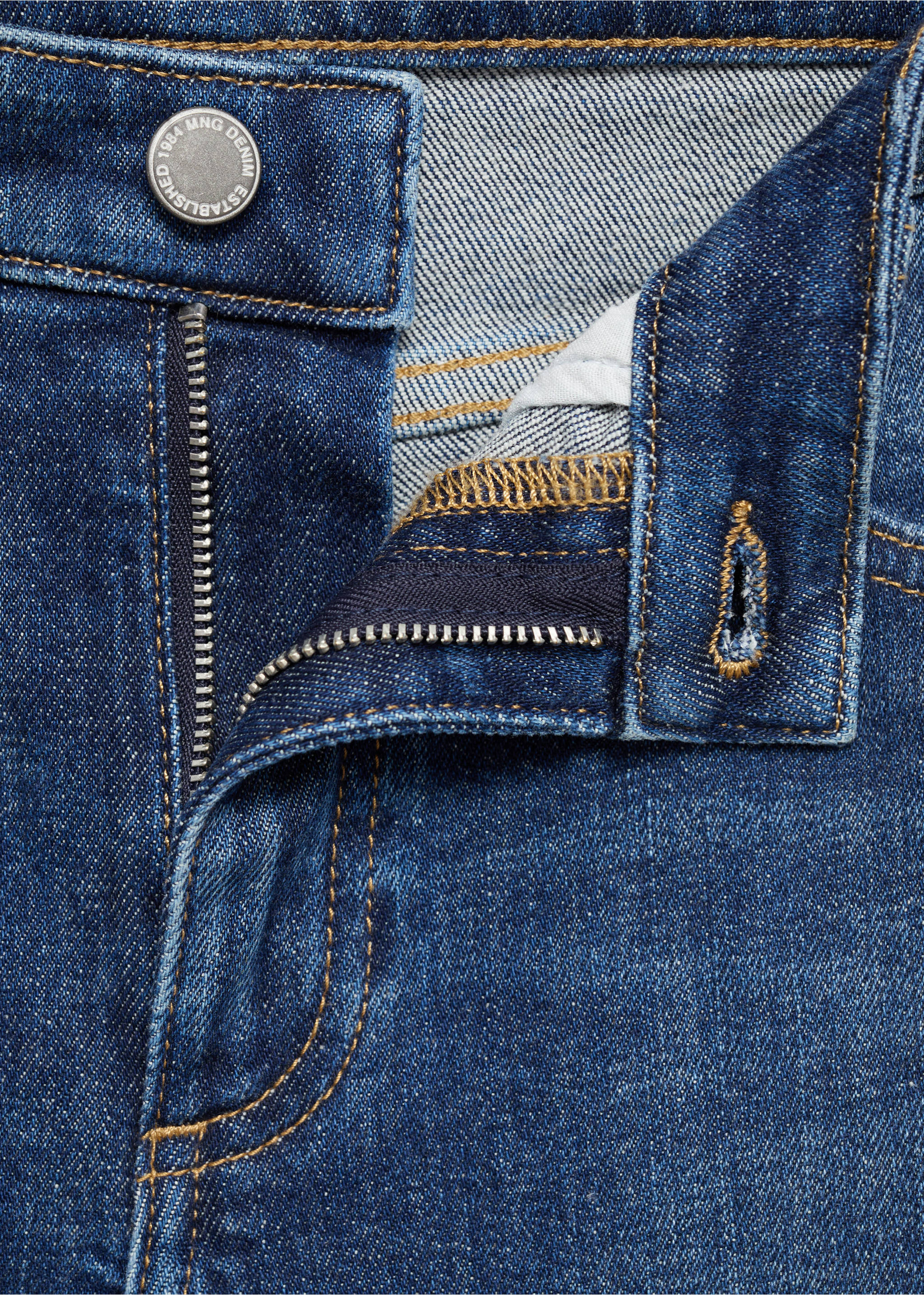 Jean skinny taille normale - Détail de l'article 8, Bleu foncé. Ref: 27021288-00.