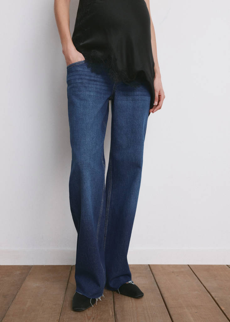 Wide leg maternity jeans — Dark Blue