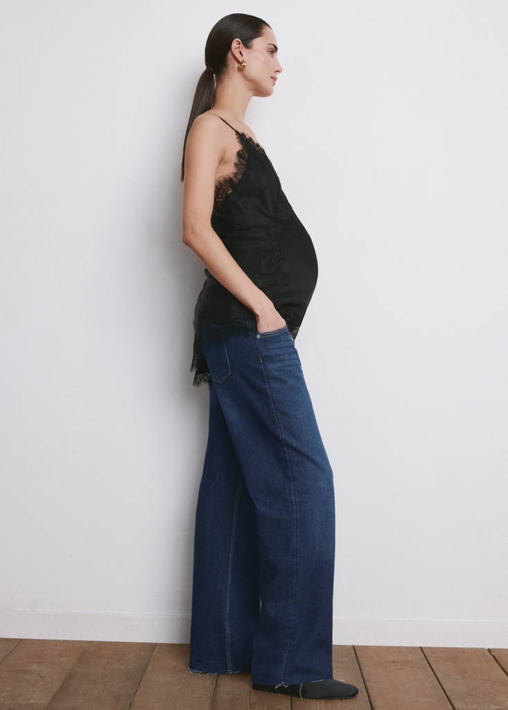 Wide leg maternity jeans — Dark Blue