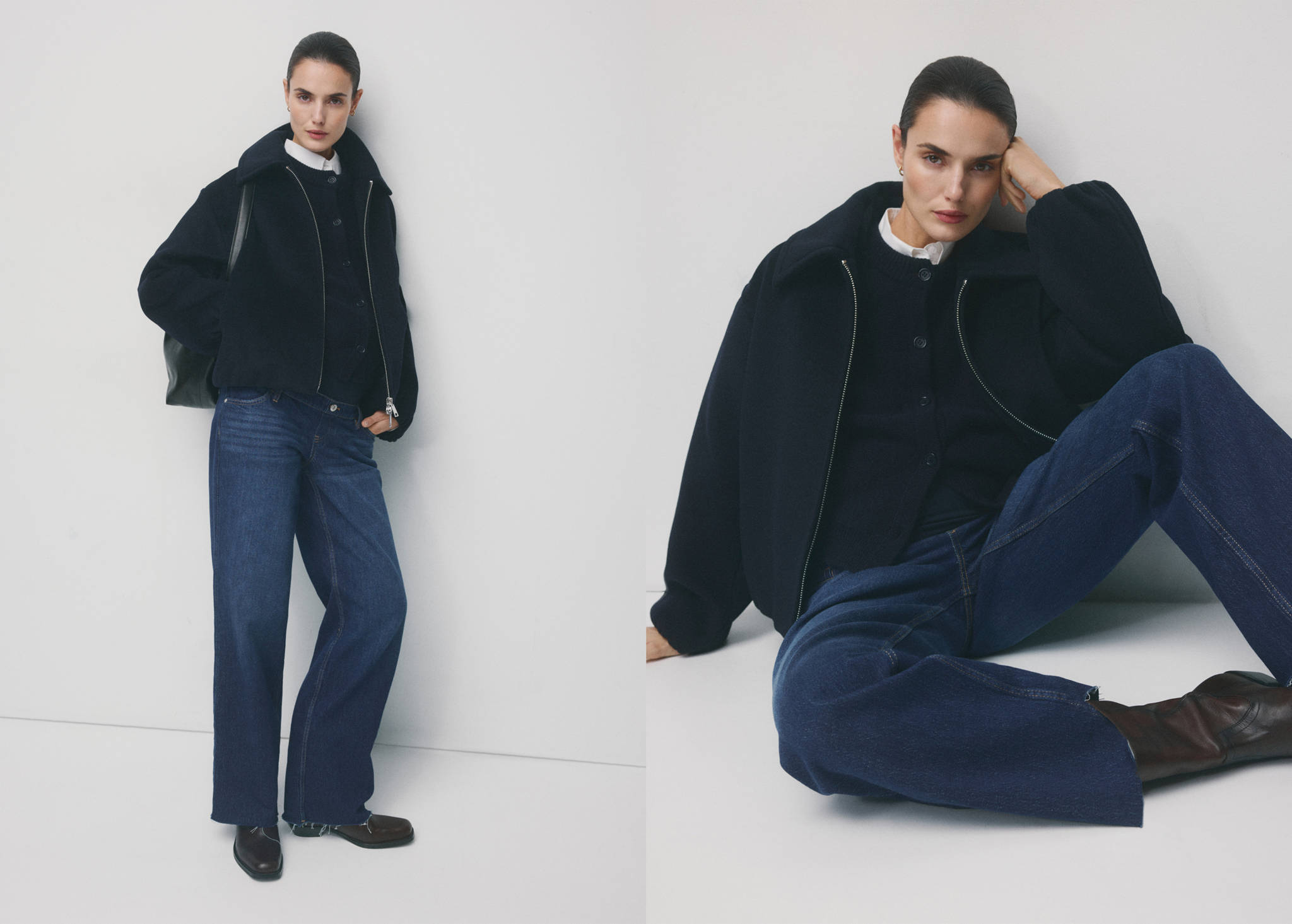 Wide leg maternity jeans - Panoramic plane