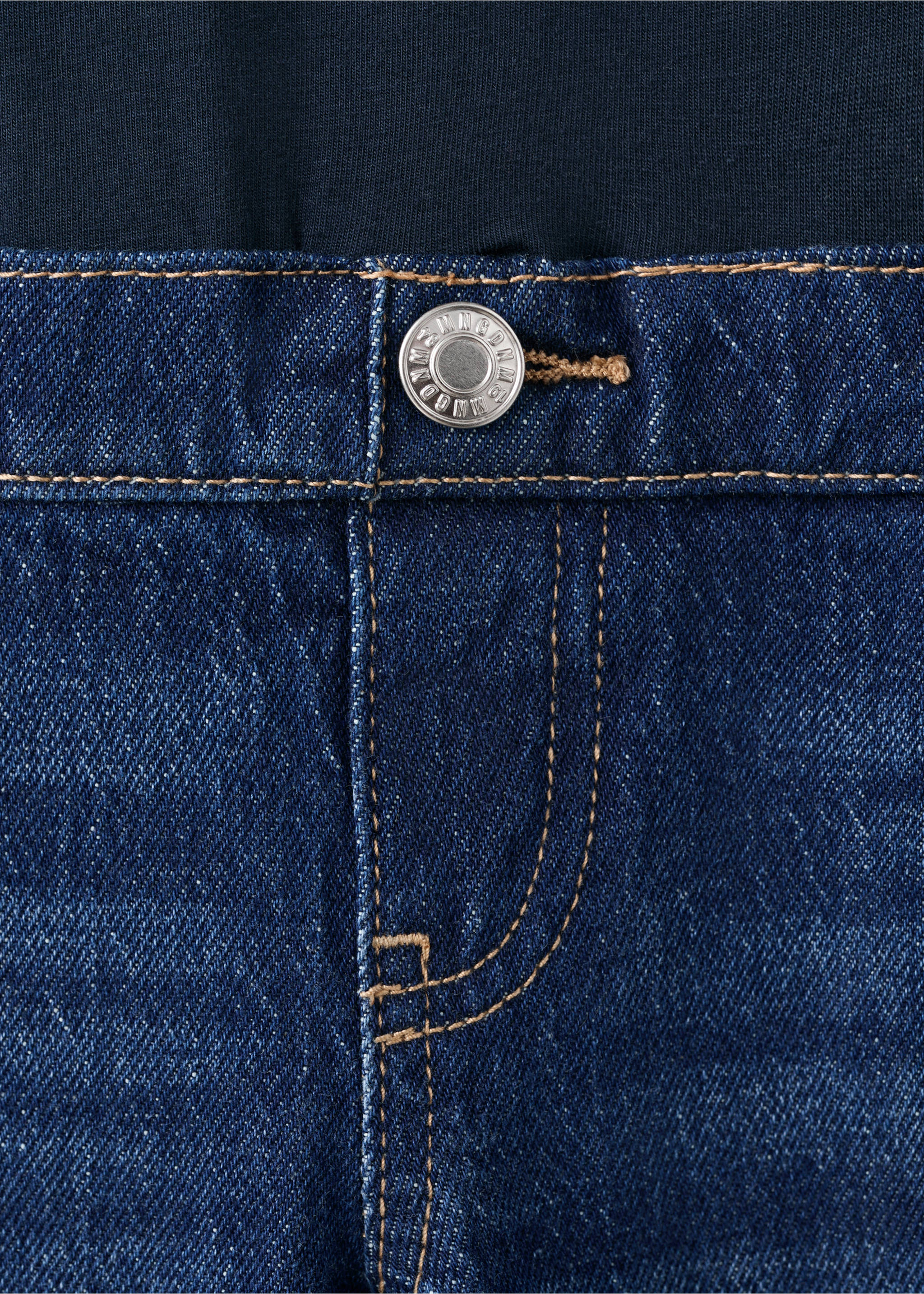 Wide leg maternity jeans - Details of the article 8, Dark Blue. Ref: 27021290-00.