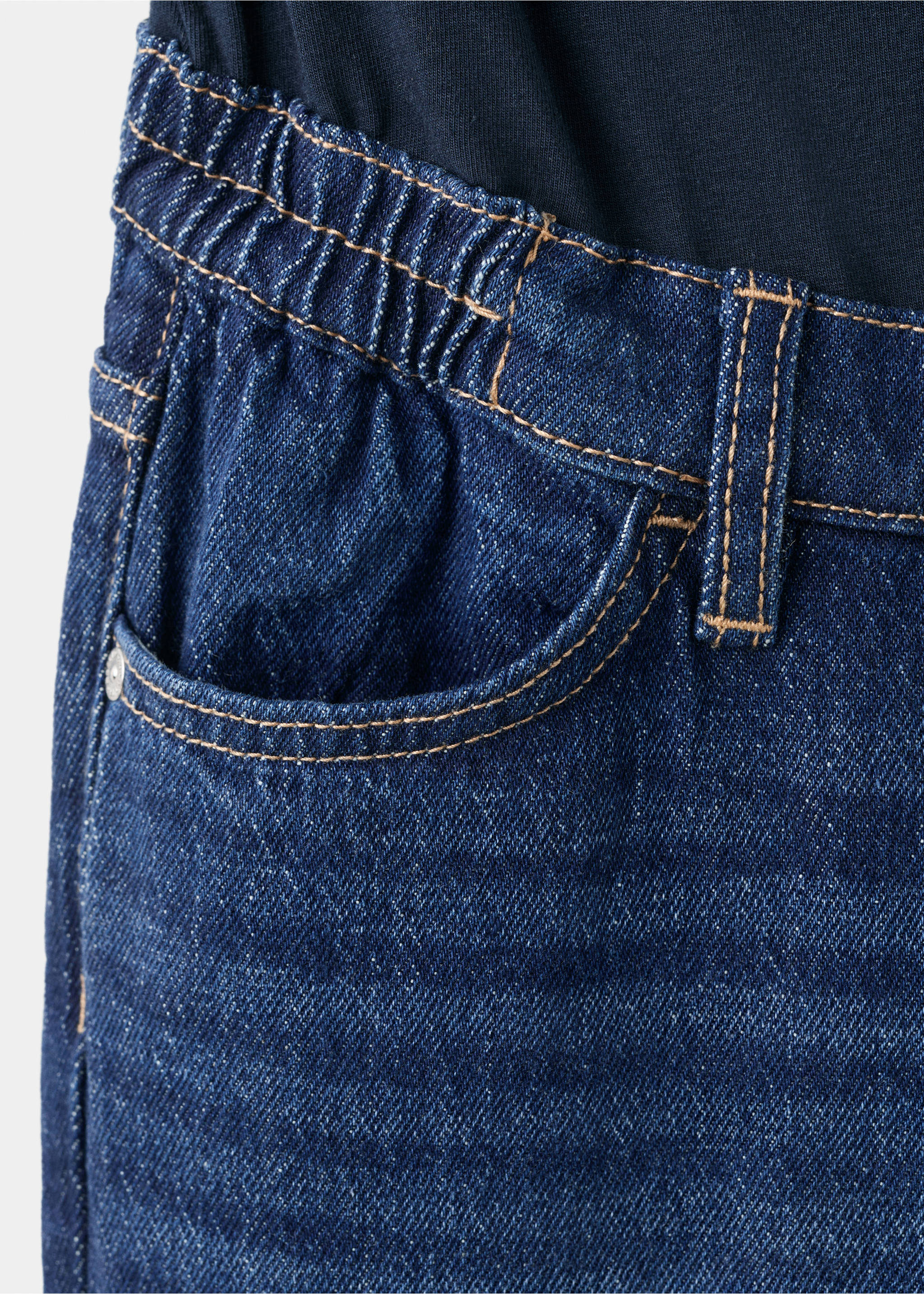 Wide leg maternity jeans - Details of the article 0, Dark Blue. Ref: 27021290-00.