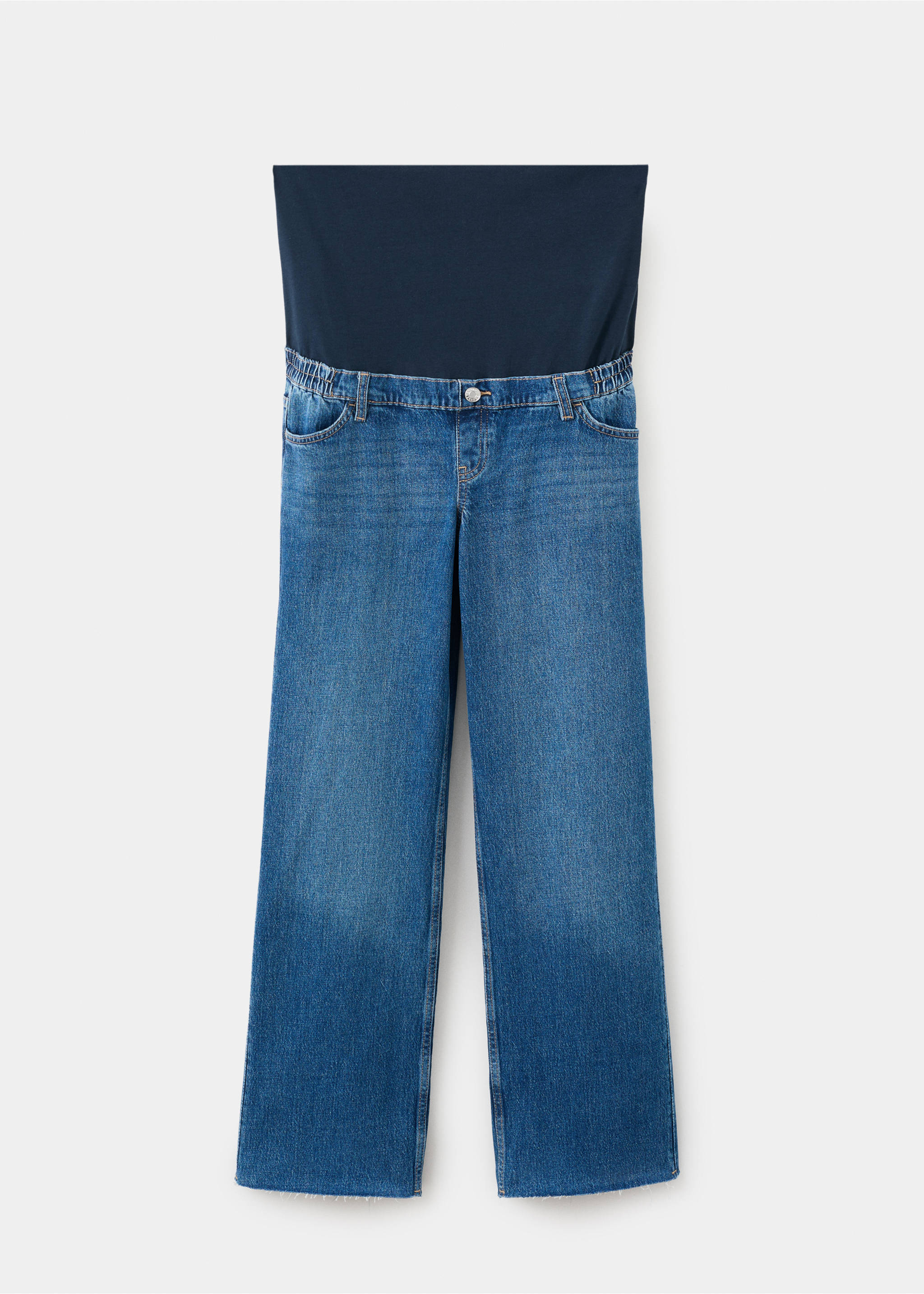 Wide leg maternity jeans - Article without model, Medium Blue. Ref: 27021291-00.