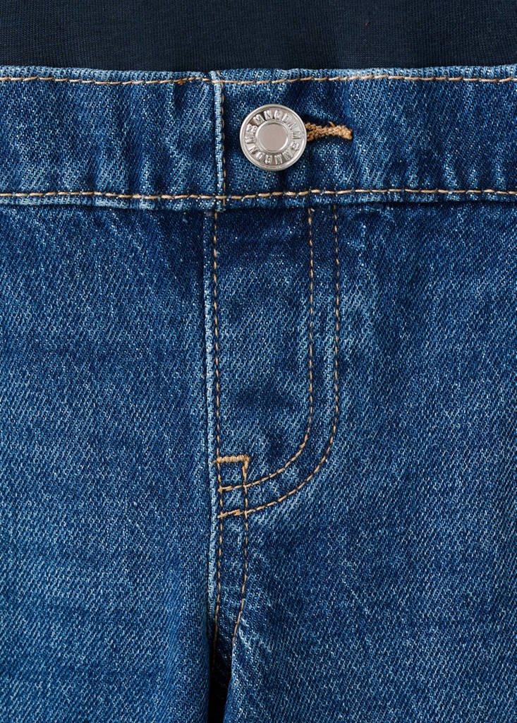 Wide leg maternity jeans — Medium Blue