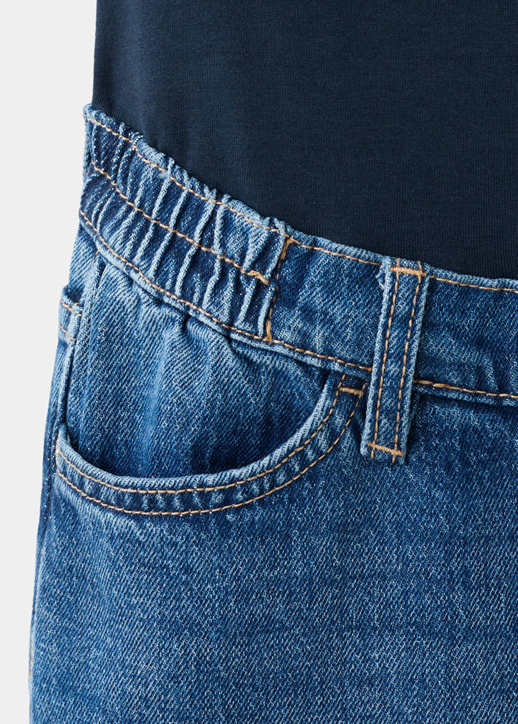 Wide leg maternity jeans — Medium Blue