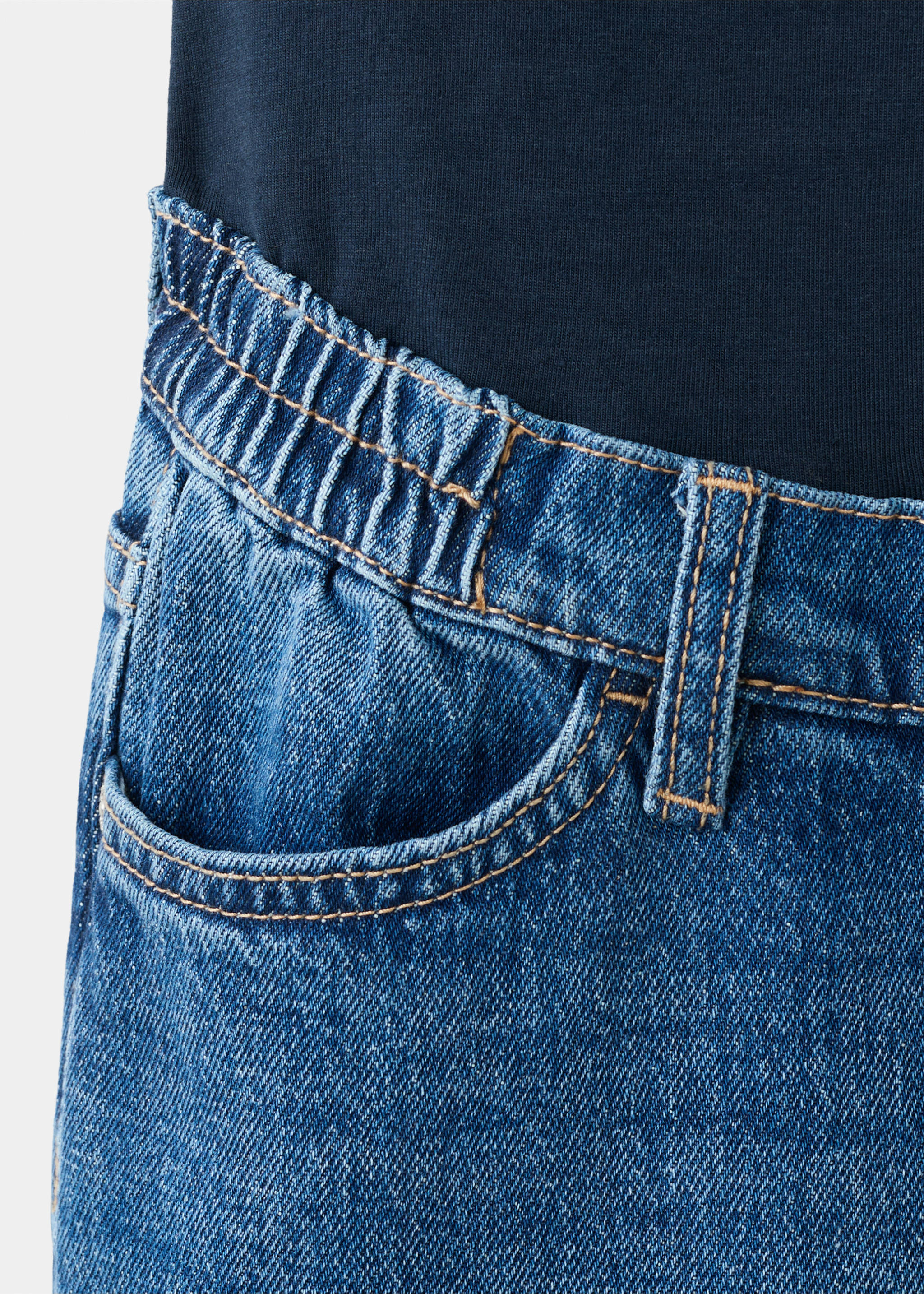 Wide leg maternity jeans - Details of the article 0, Medium Blue. Ref: 27021291-00.