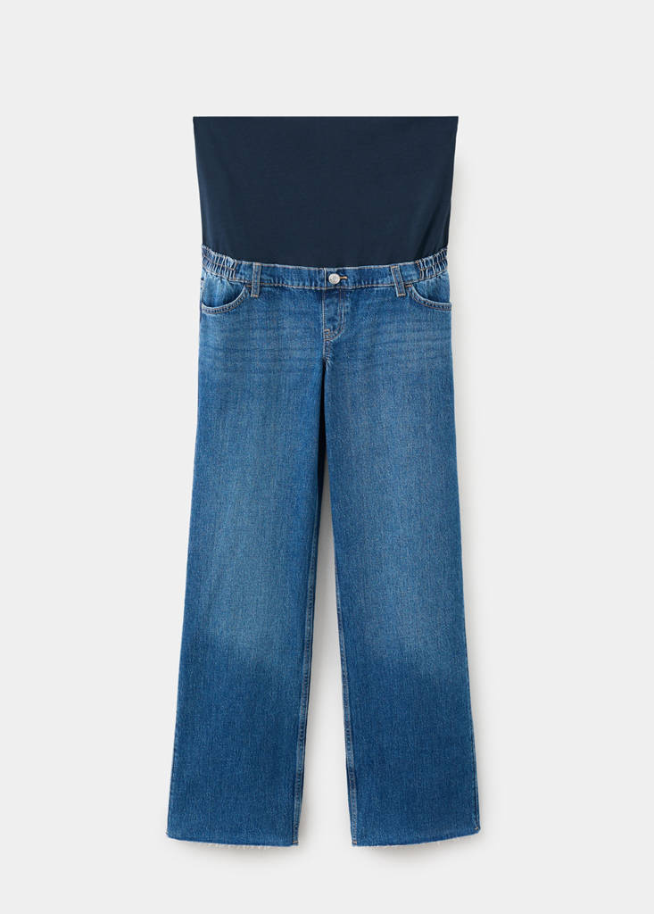 Wide leg maternity jeans — Medium Blue