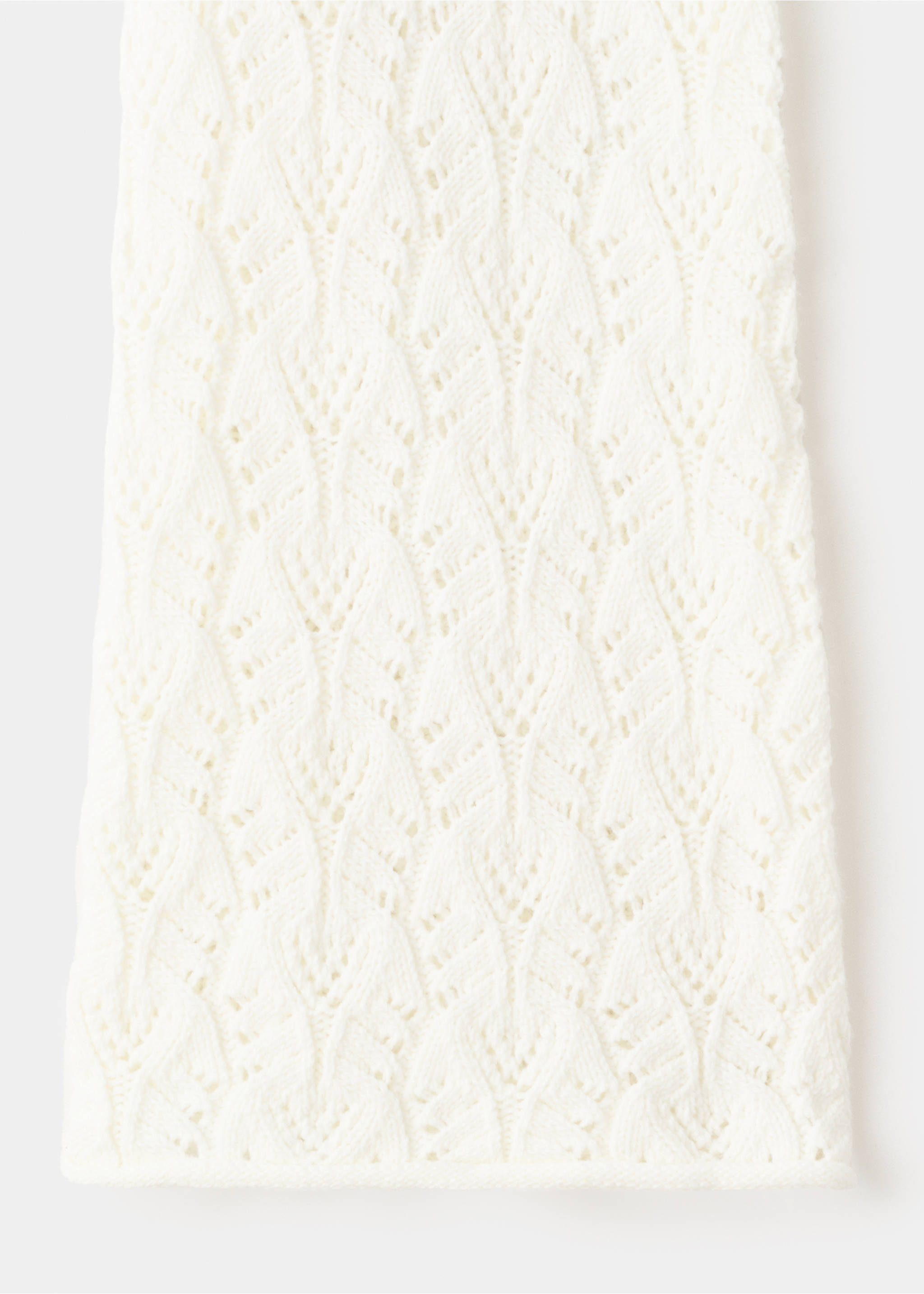 Camisola malha com pormenores abertos - Pormenor do artigo 0, Branco-pérola. Ref: 27021293-00.