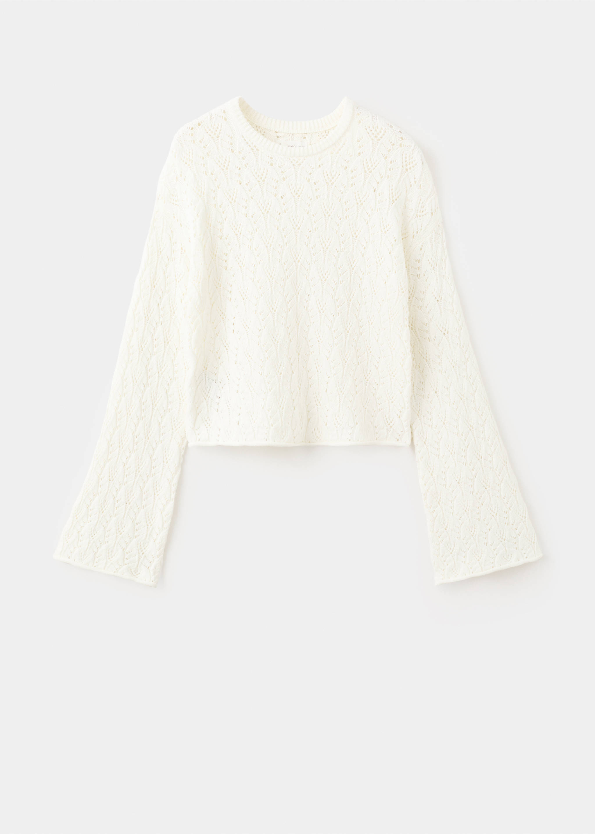 Openwork knit sweater - Article without model, Off White. Ref: 27021293-00.