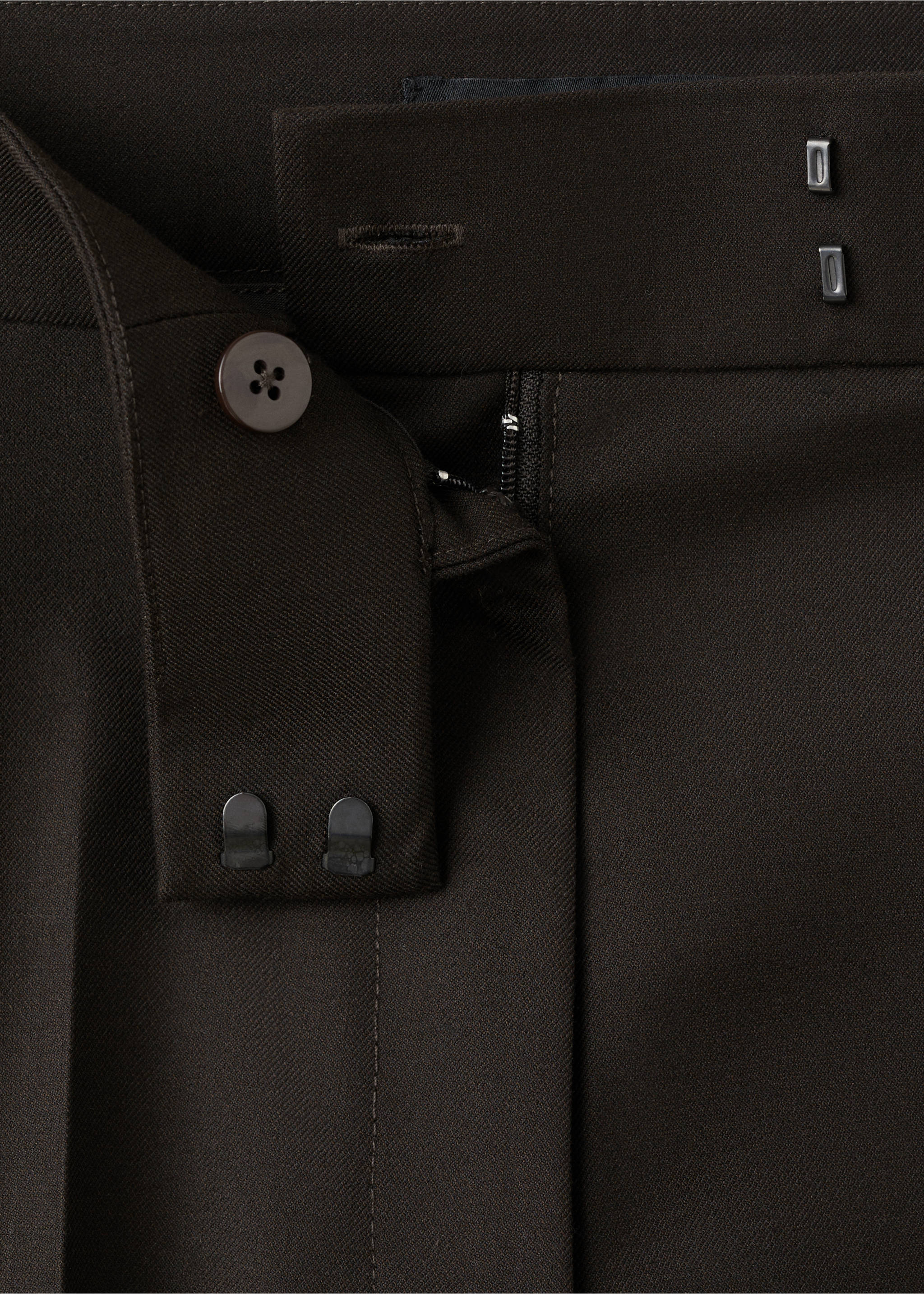 Pantalón wide leg raya contraste - Detalle del artículo 8, Chocolate. Ref: 27021296-00.