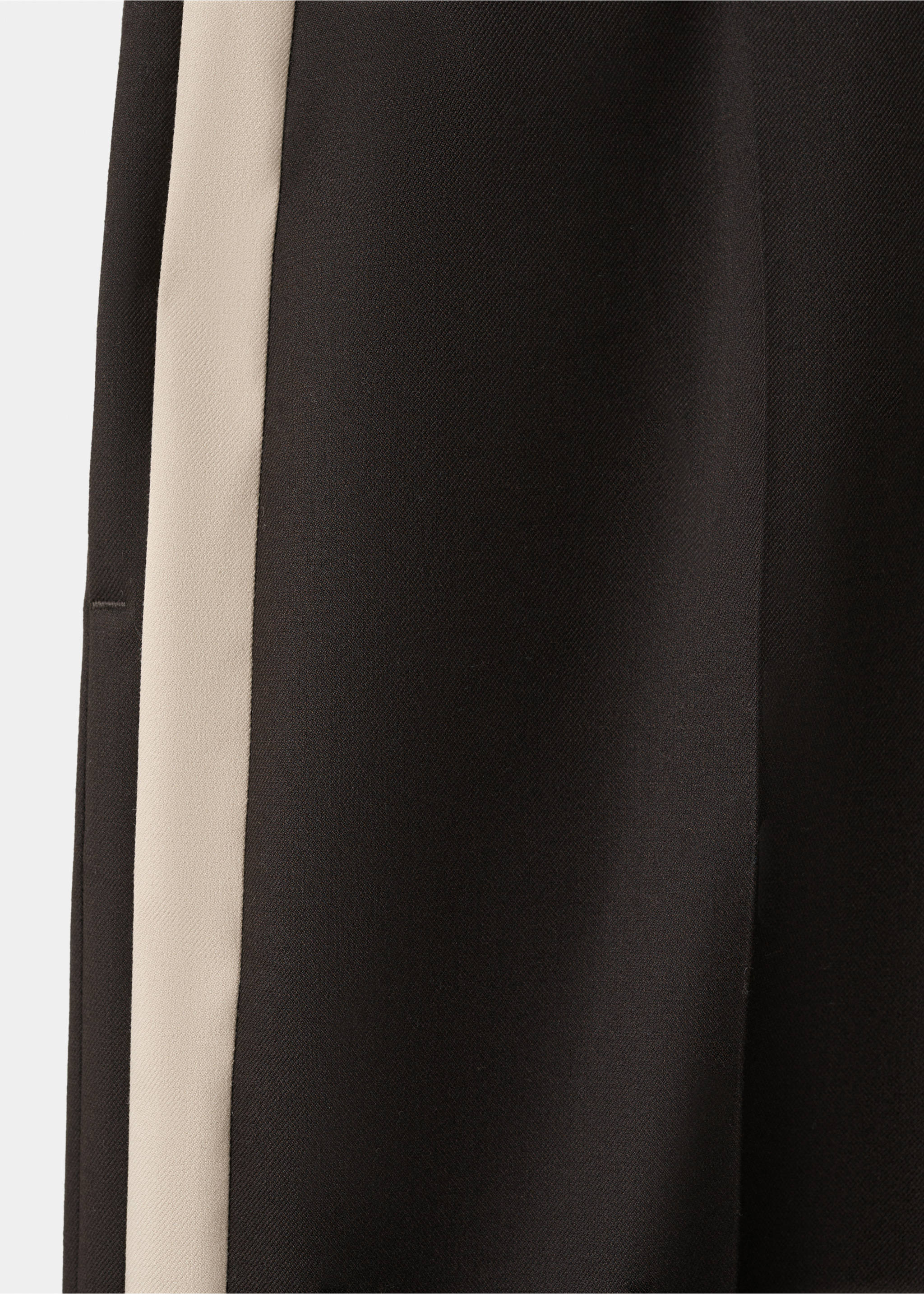 Pantalón wide leg raya contraste - Detalle del artículo 0, Chocolate. Ref: 27021296-00.