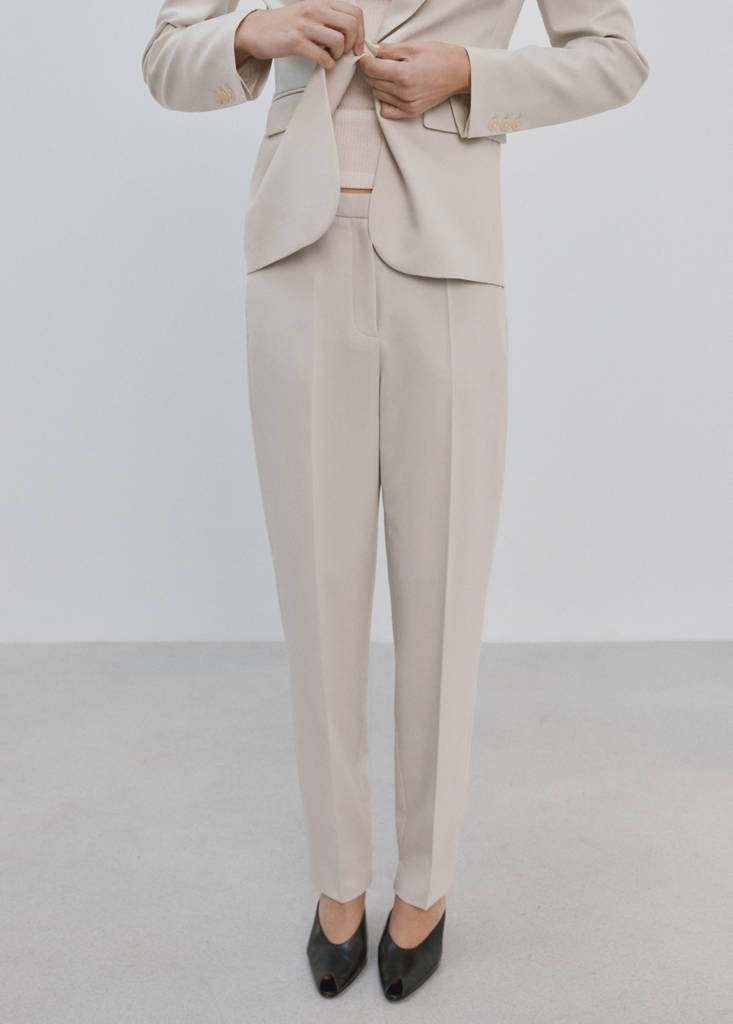 Straight suit trousers — Light/Pastel Grey