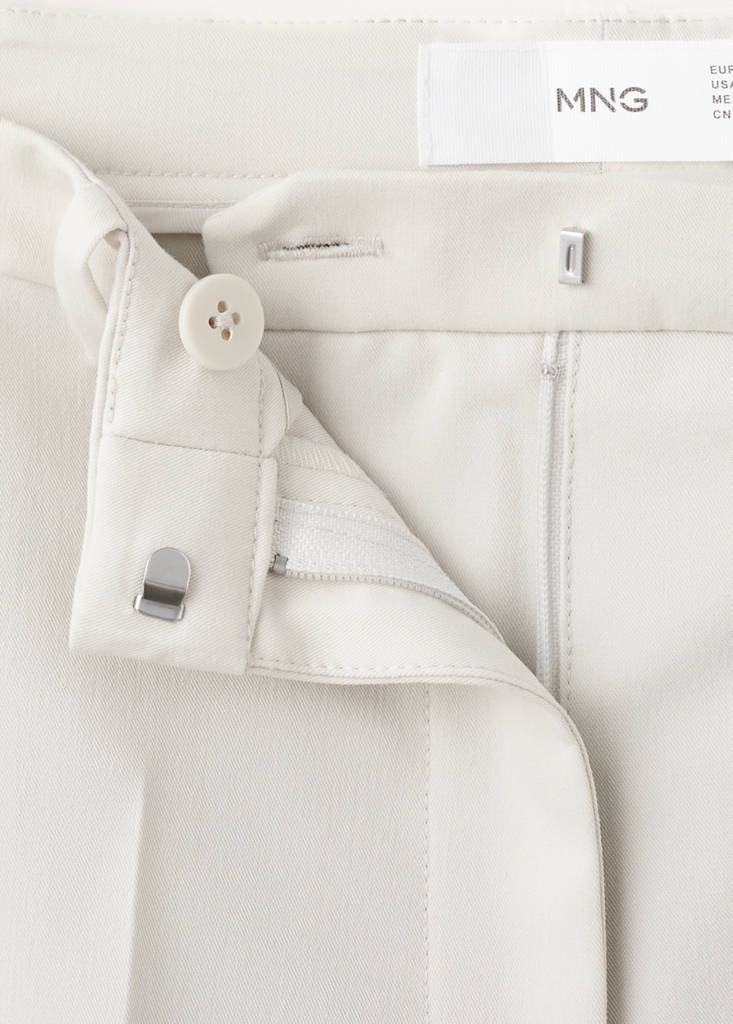 Straight suit trousers — Light/Pastel Grey