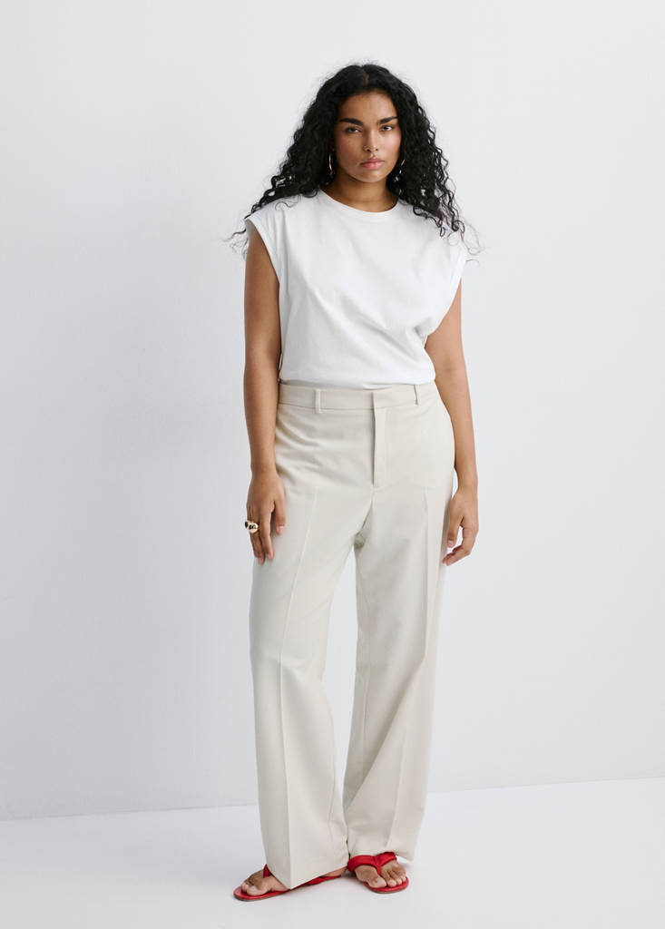 Straight suit trousers — Light/Pastel Grey