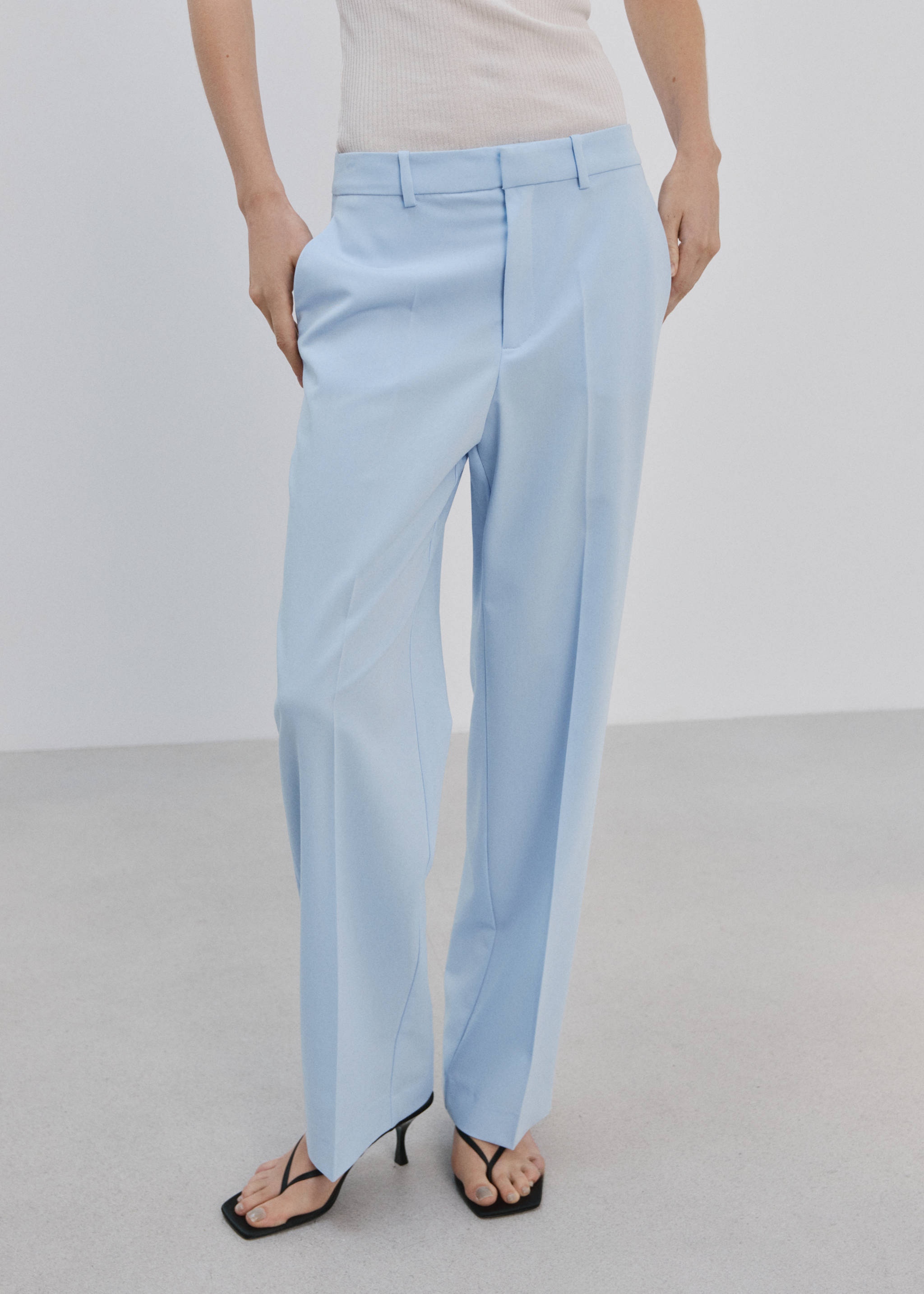 Straight suit trousers - Medium plane