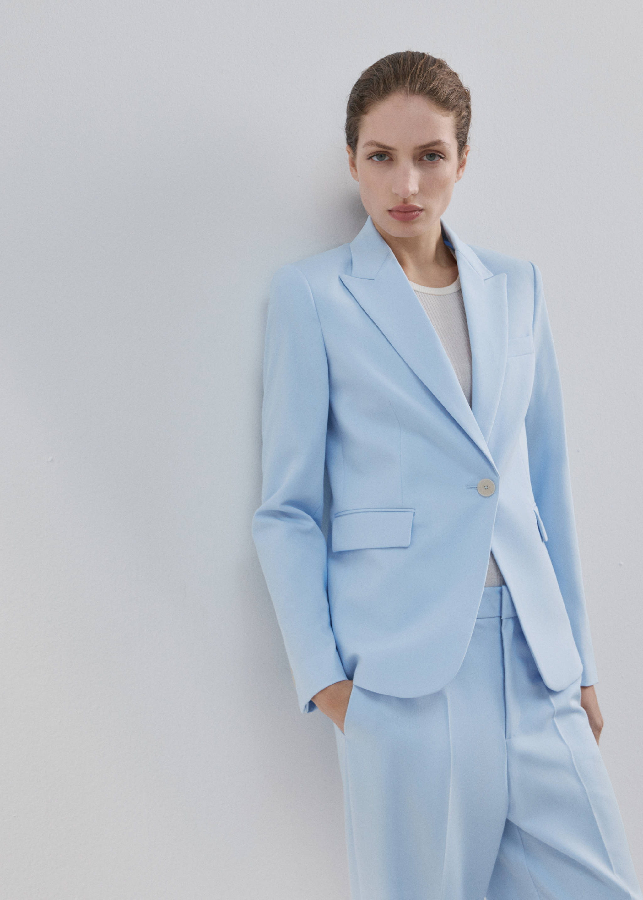 Straight suit trousers - Details of the article 1