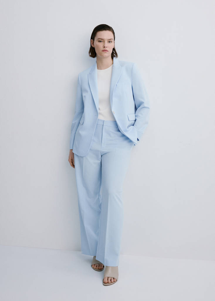 Straight suit trousers — Blue