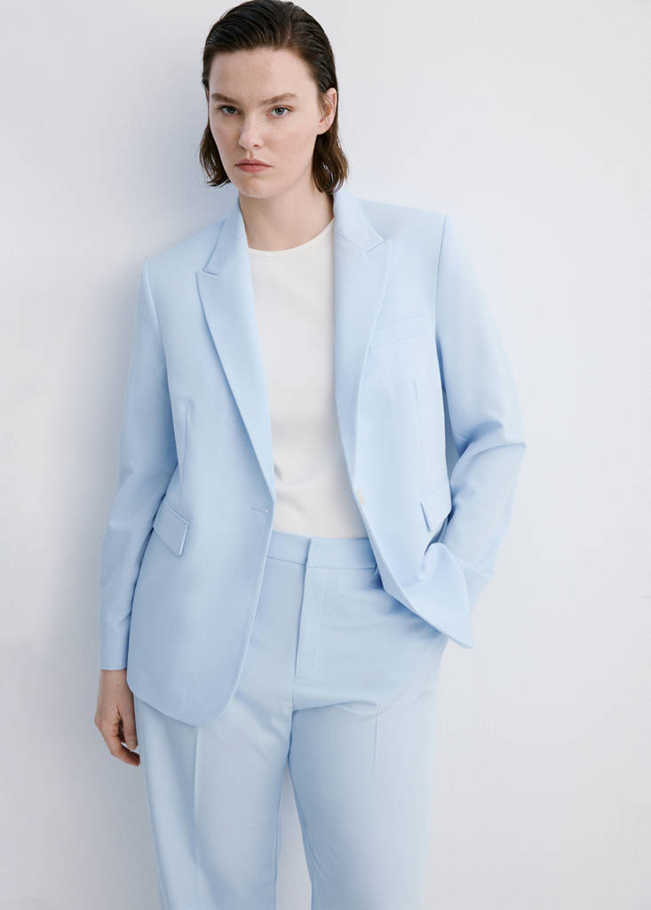 Straight suit trousers — Blue