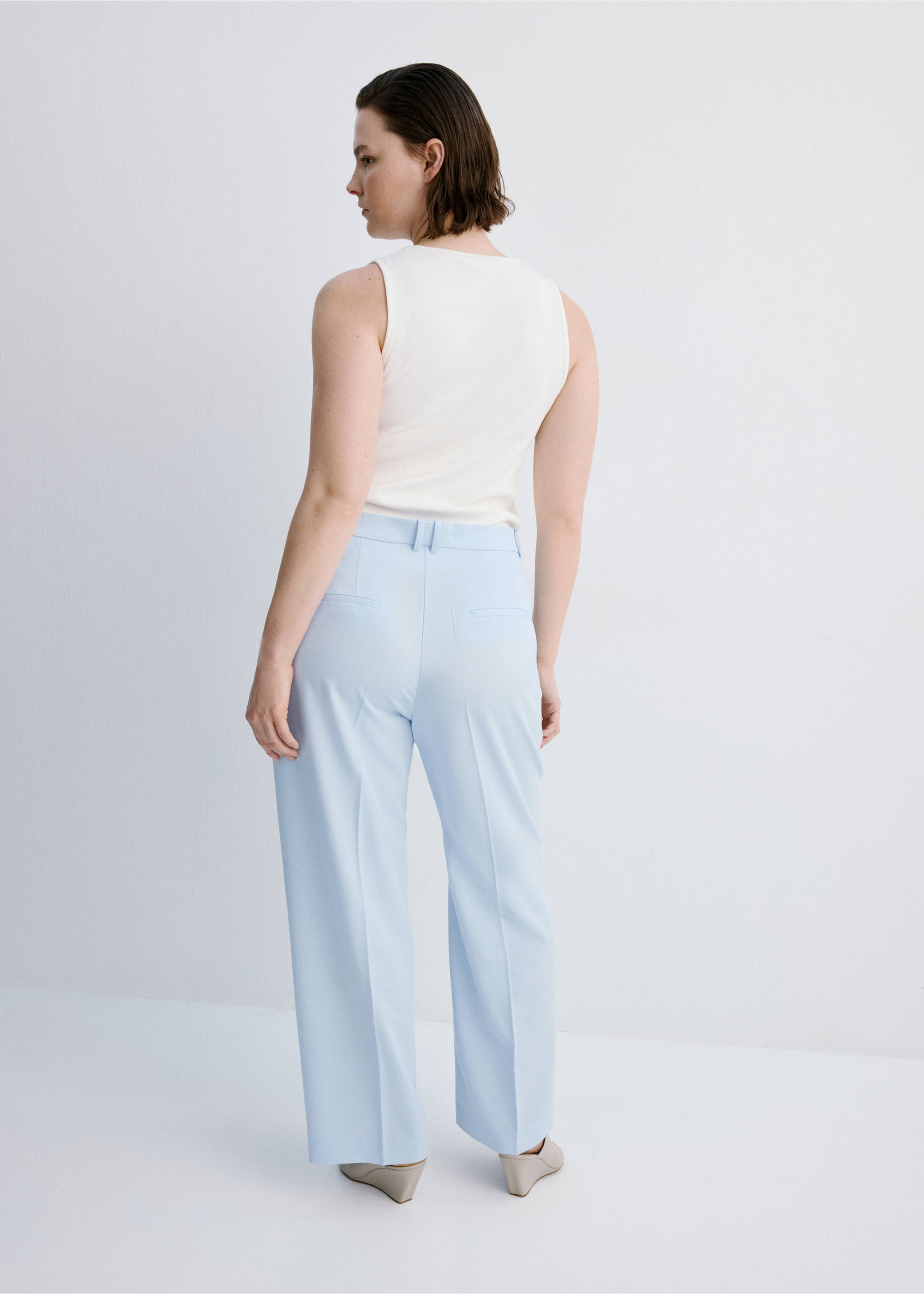 Pantalon droit costume - Détail de l'article 4, Bleu. Ref: 27021297-00.