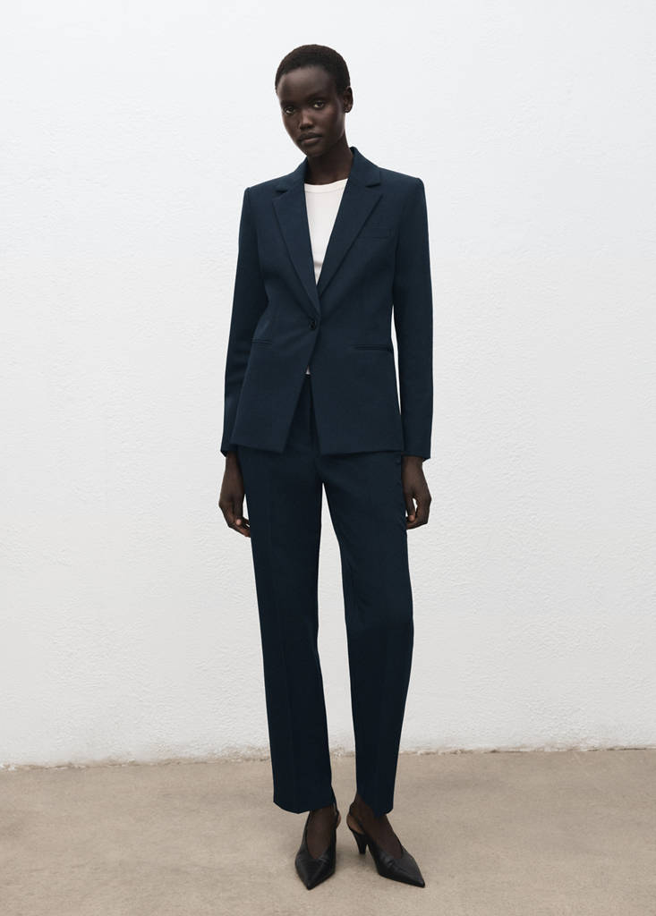Straight suit trousers — Dark Navy