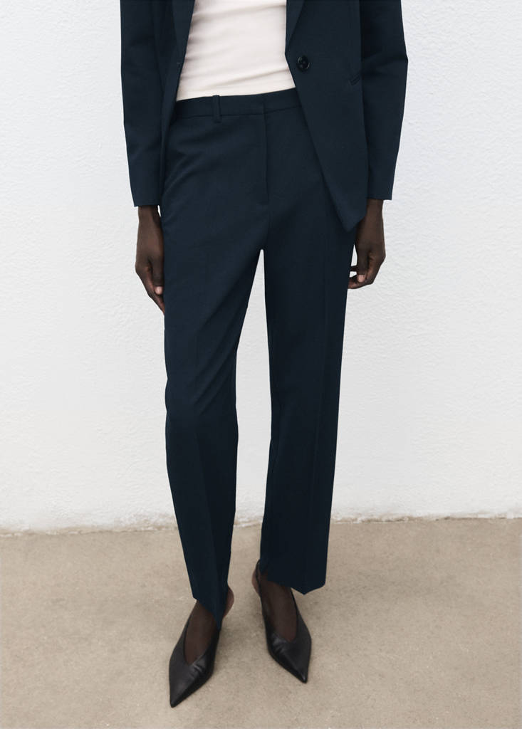 Straight suit trousers — Dark Navy