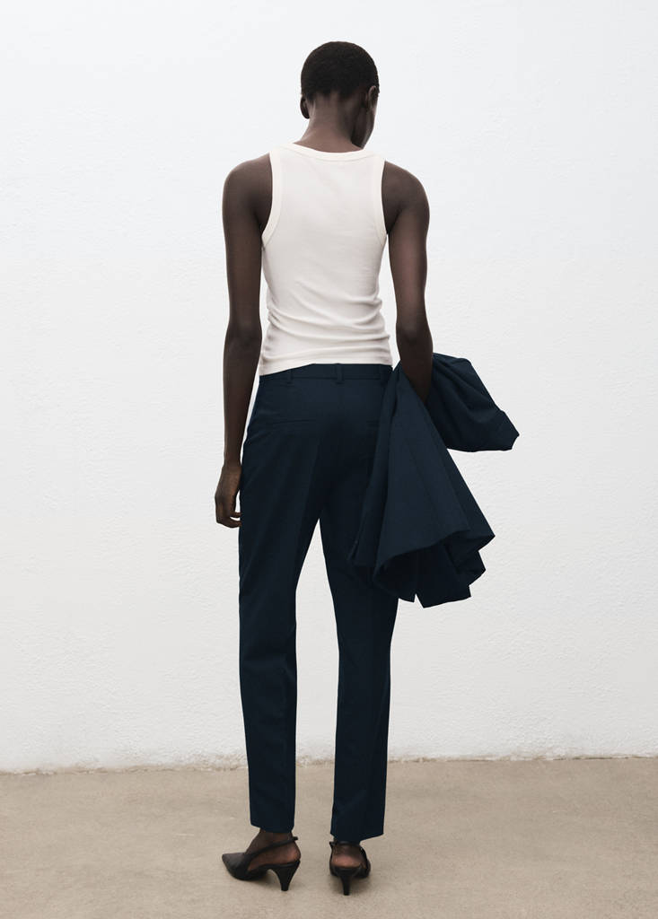 Straight suit trousers — Dark Navy