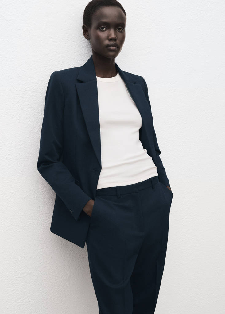Straight suit trousers — Dark Navy