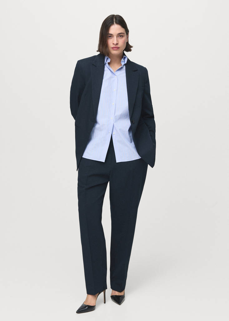 Straight suit trousers — Dark Navy